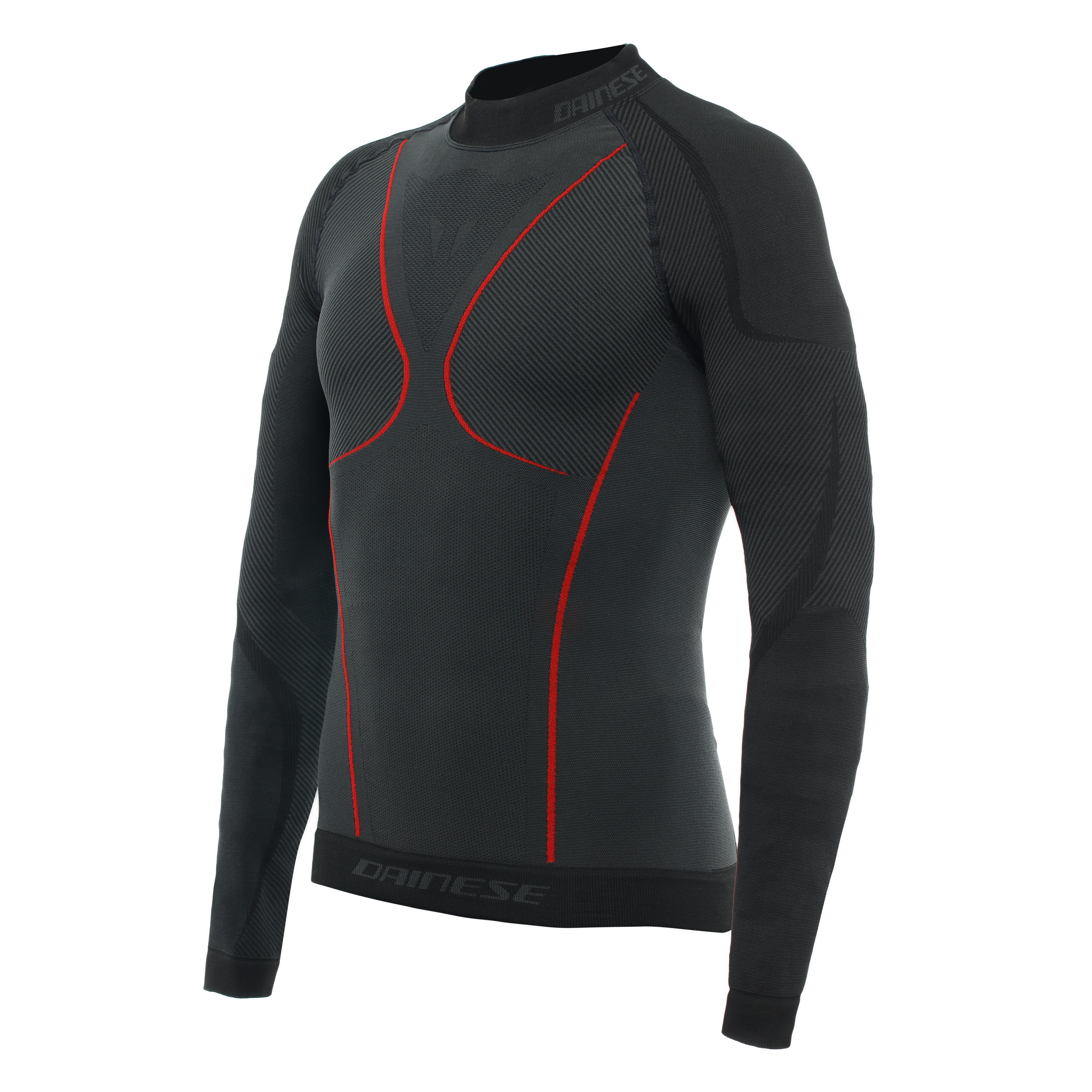 THERMAL MOTORCYCLE LONG SLEEVE SHIRT MEN - MID LAYER WINTER - BLACK/RED - 1