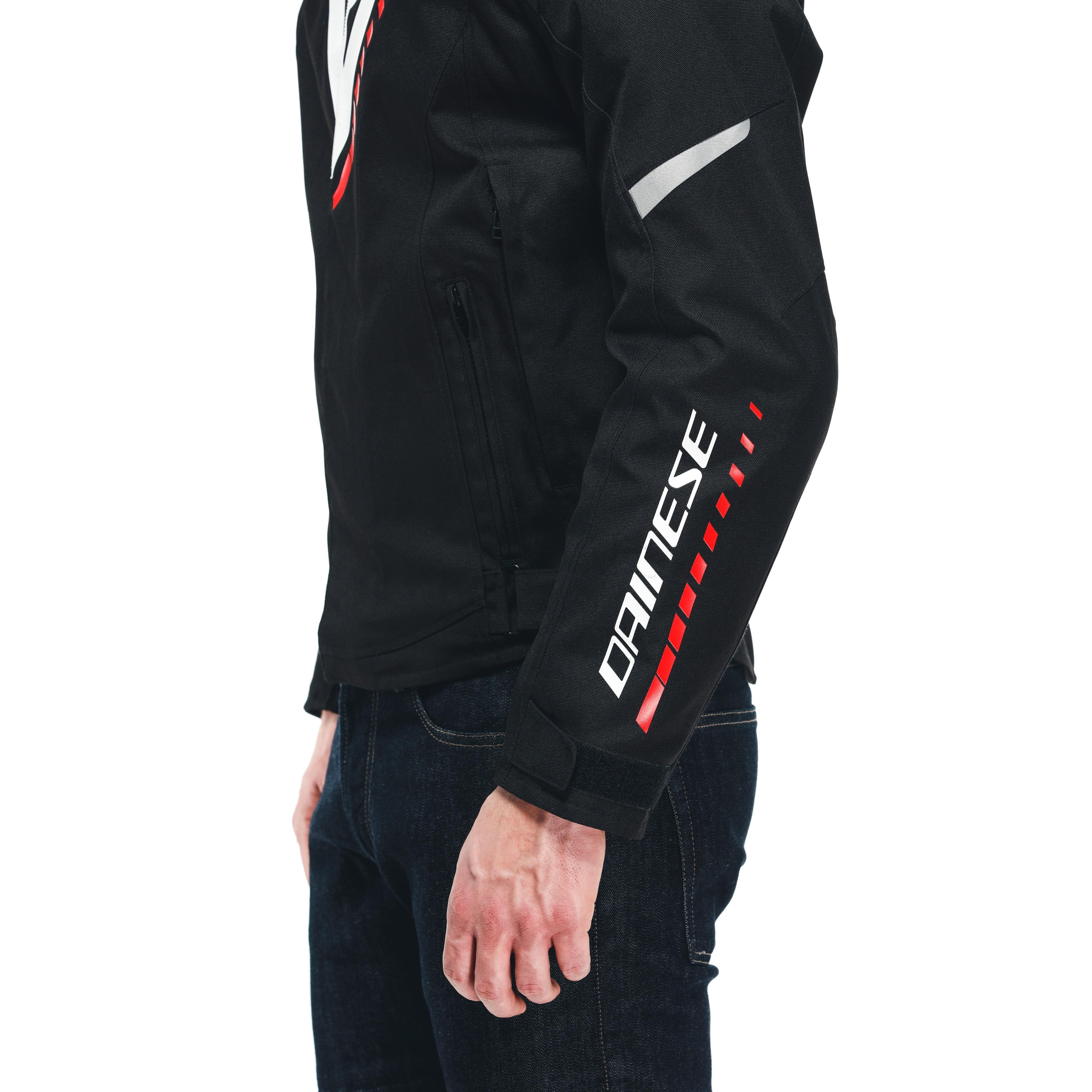 VELOCE D-DRY®- MEN'S WATERPROOF MOTORCYCLE JACKET | BLACK/WHITE