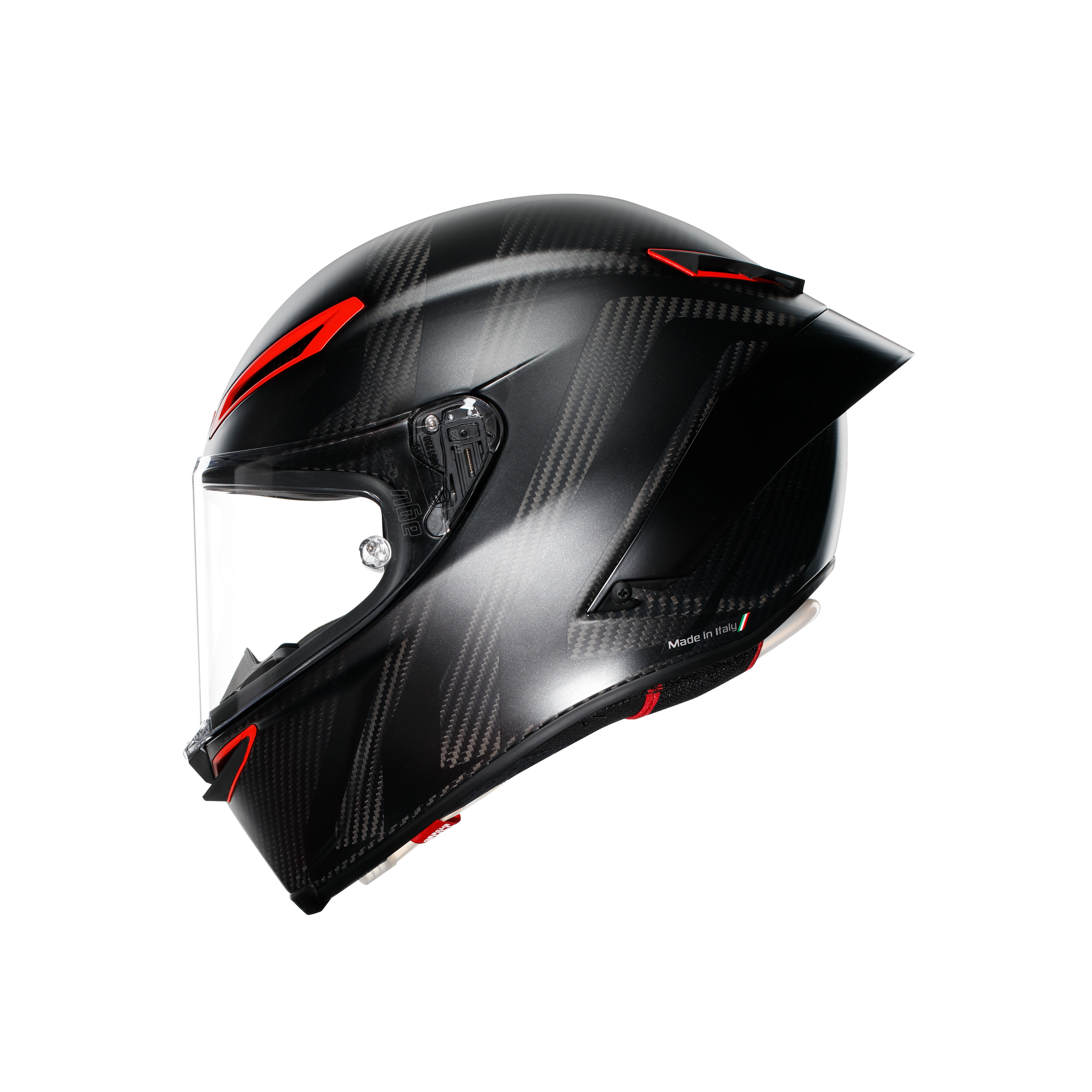 PISTA GP RR INTREPIDO MATT CARBON/BLK/RED - MOTORBIKE FULL FACE HELMET E2206 DOT -  - 4