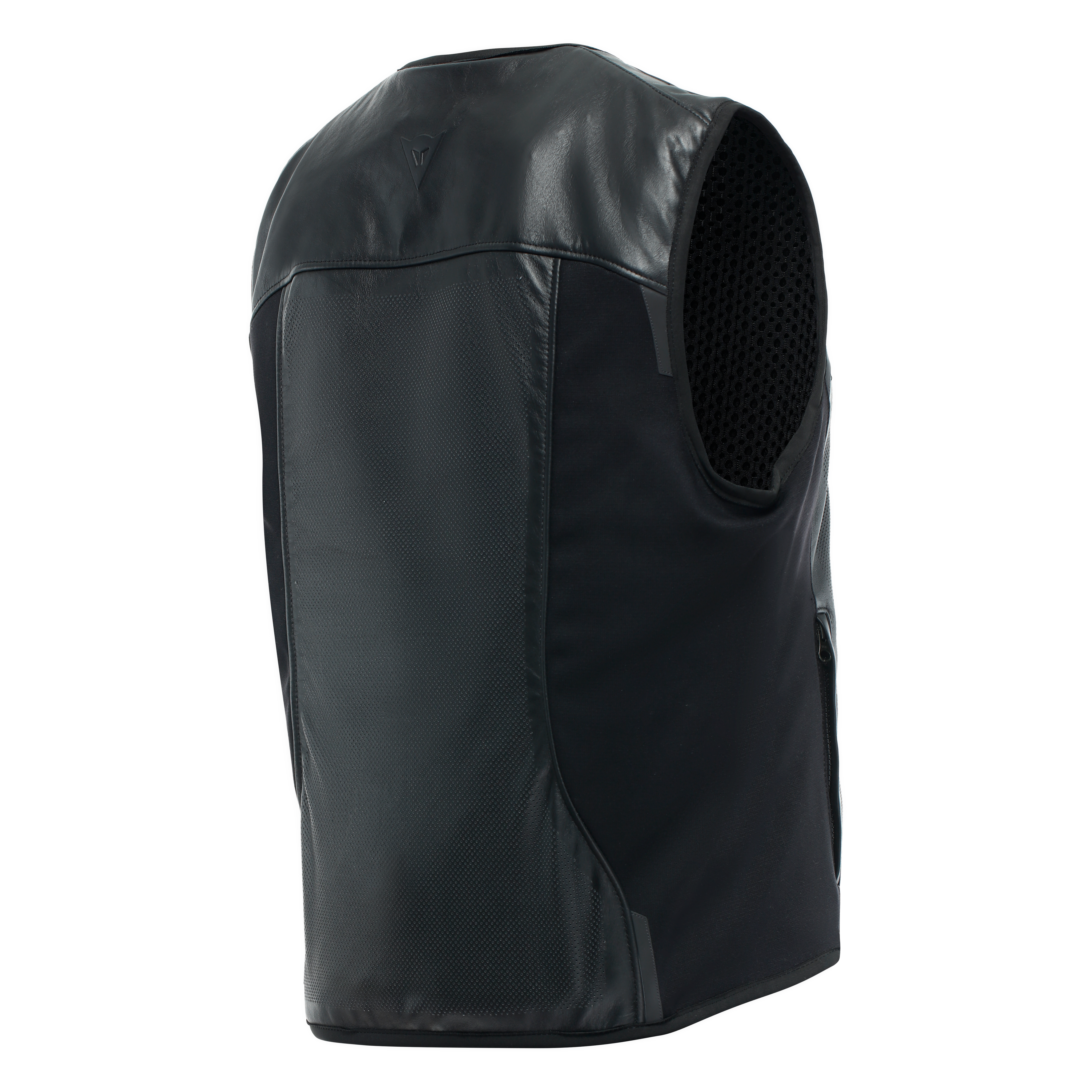 SMART JACKET LEATHER - MEN'S MOTORCYCLE LEATHER VEST WITH INTEGRATED AIRBAG - BLACK - 2