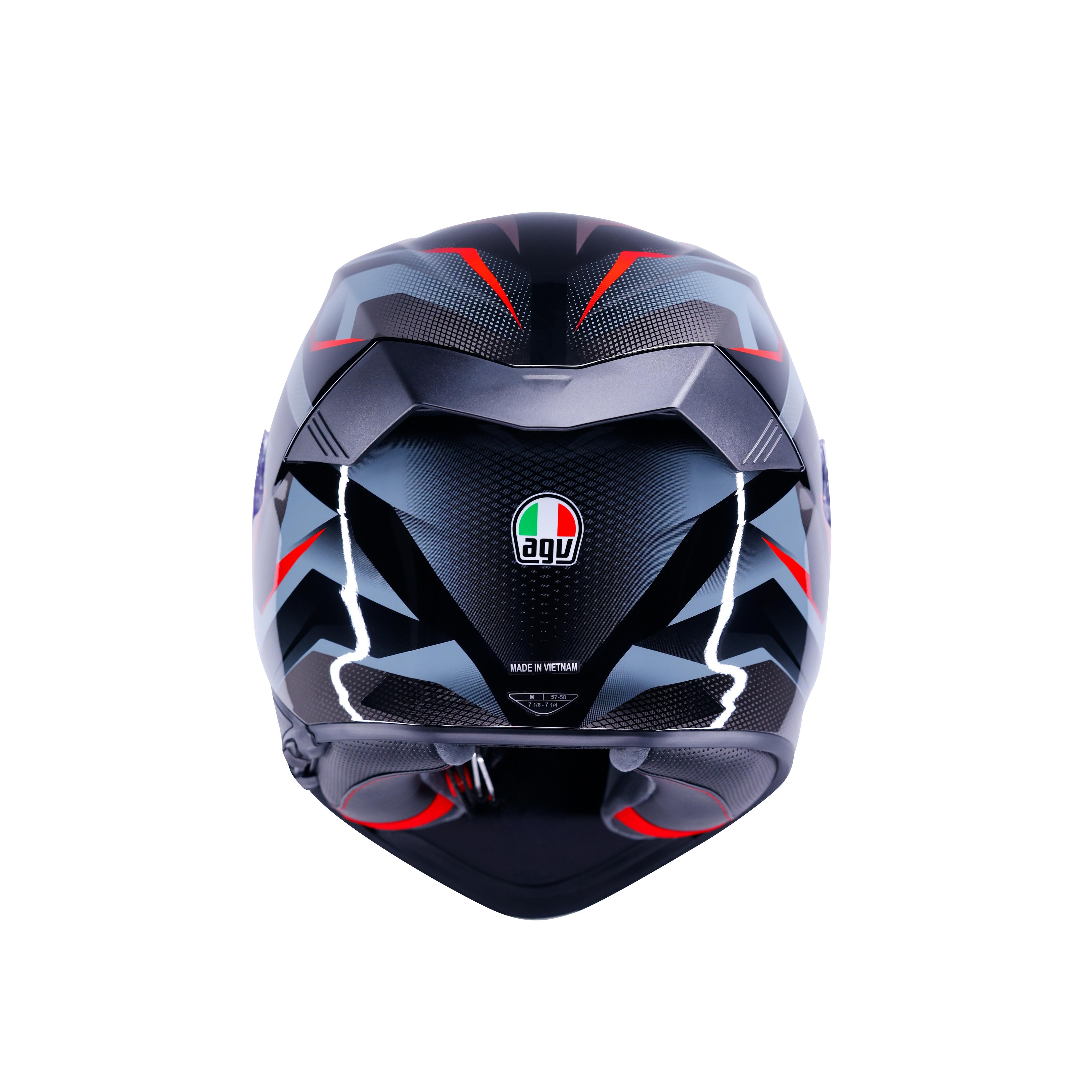 K5 MUNOR BLACK/RED - FULL-FACE MOTORCYCLE HELMET E2206 -  - 3