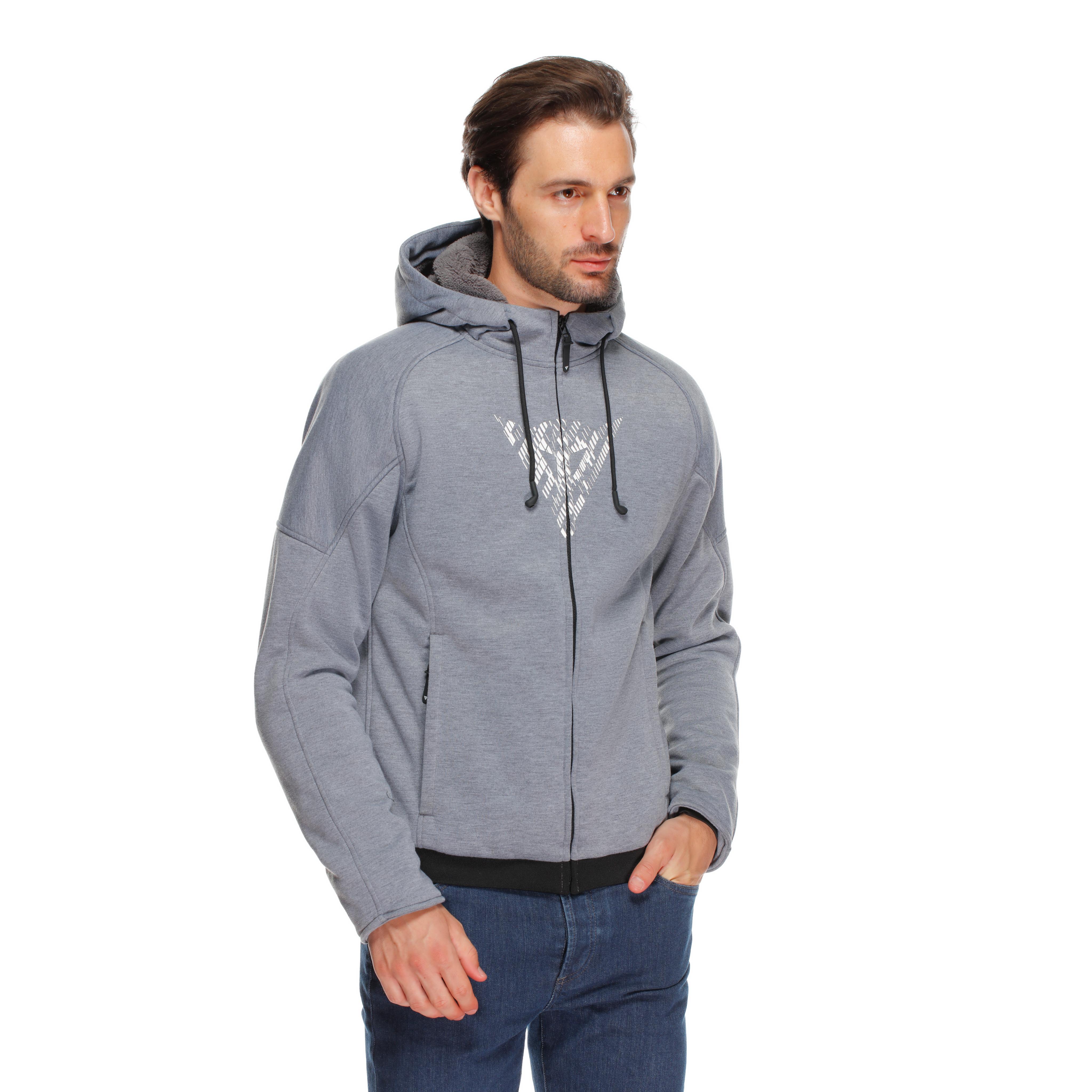 BOVISA - FELPA DA MOTO CON PROTEZIONI UOMO - GREY-MELANGE/BLACK - 3