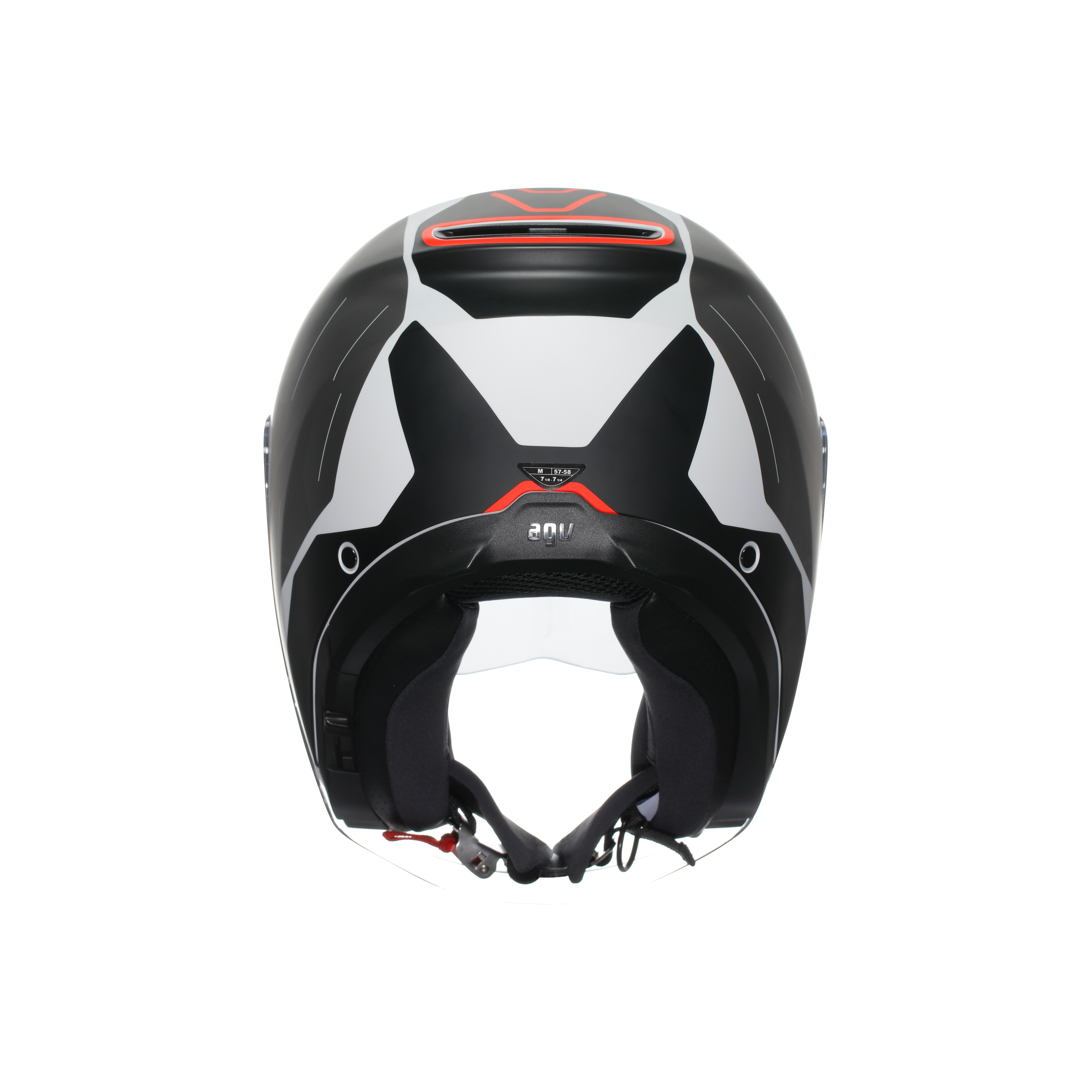 IRIDES AGV E2206 - TRIESTE MATT BLACK/WHITE/RED -  - 5