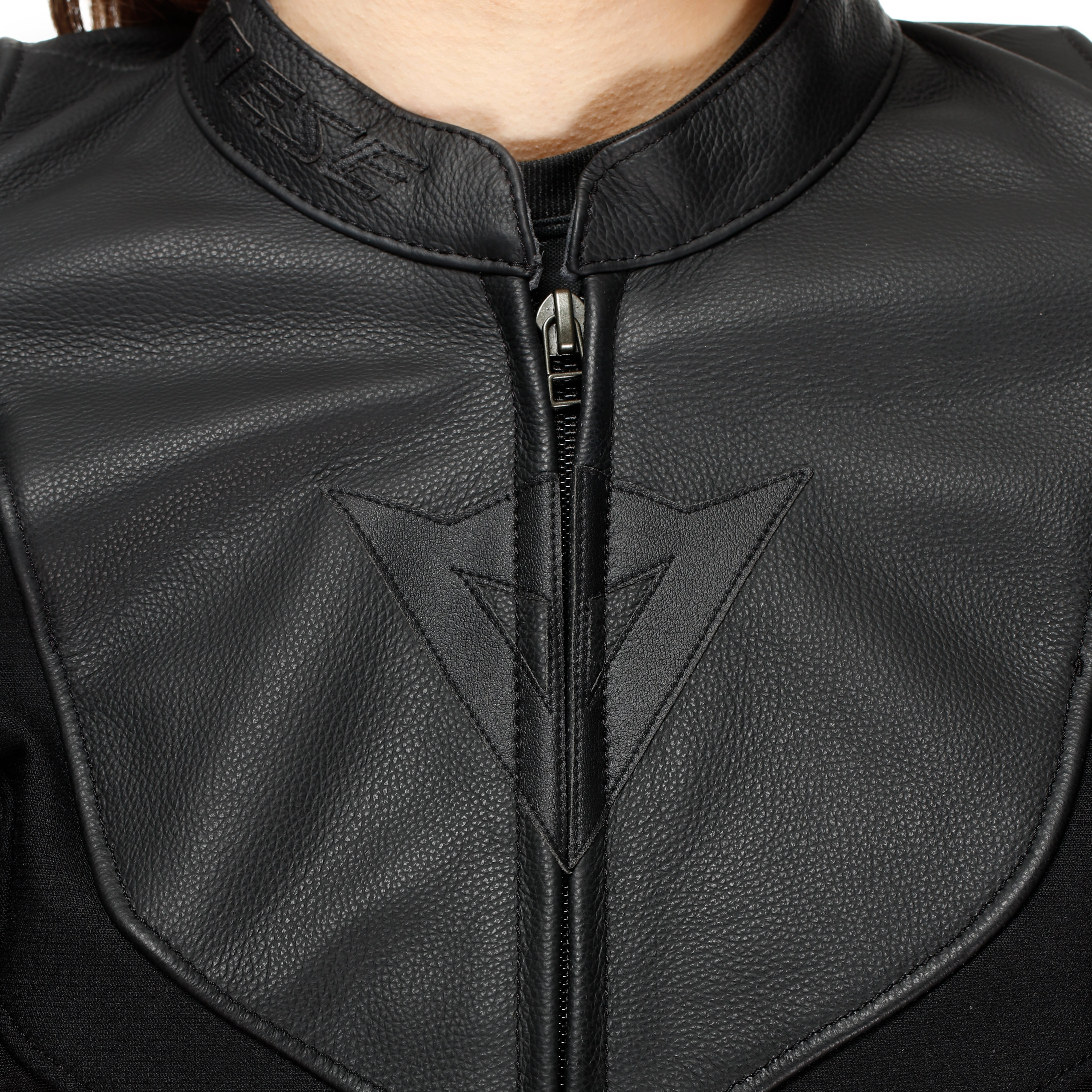 IPERATTIVA - MOTORRADJACKE AUS LEDER UND STOFF F&Uuml;R DAMEN - BLACK/BLACK - 6
