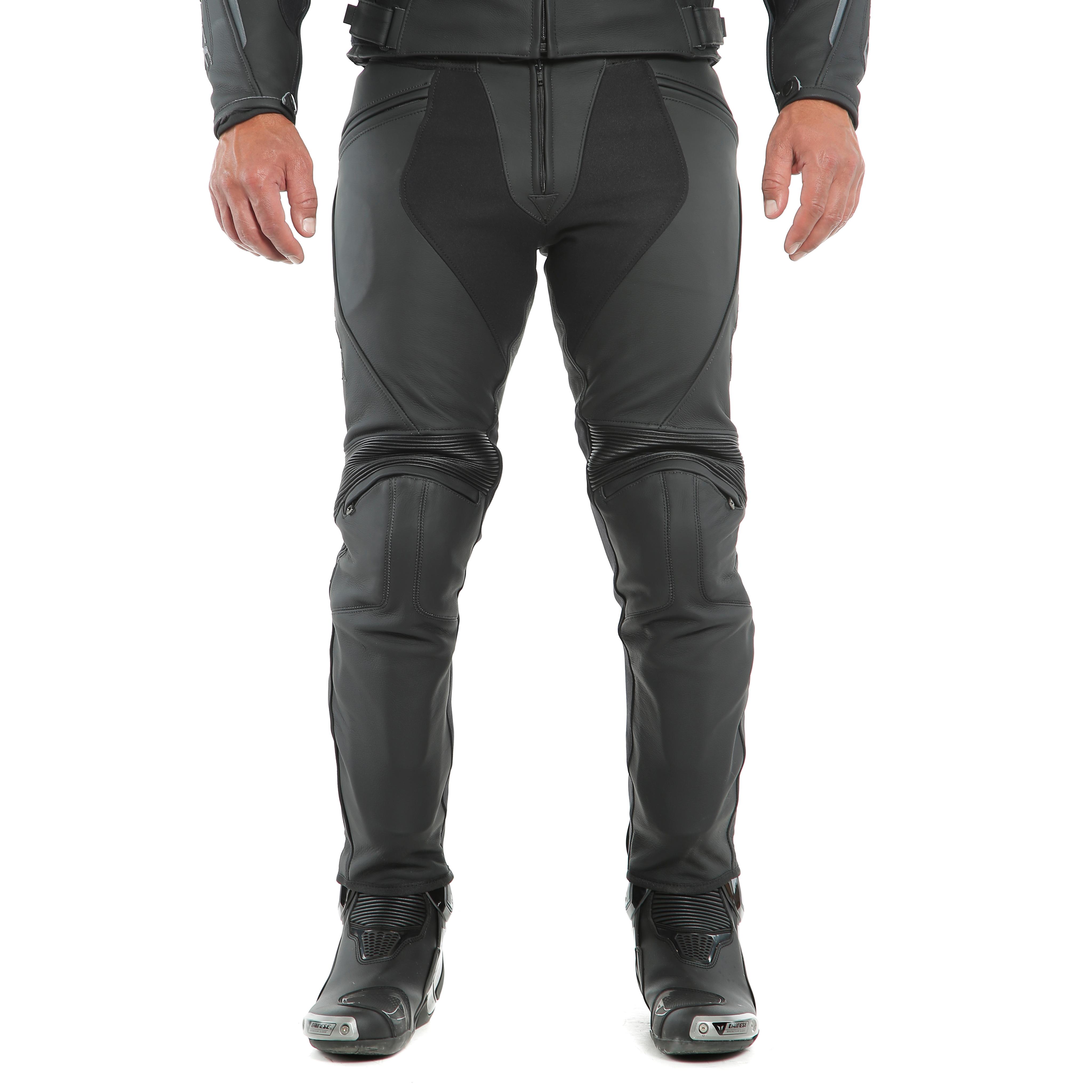 PONY 3 LEATHER PANTS - BLACK-MATT - 3