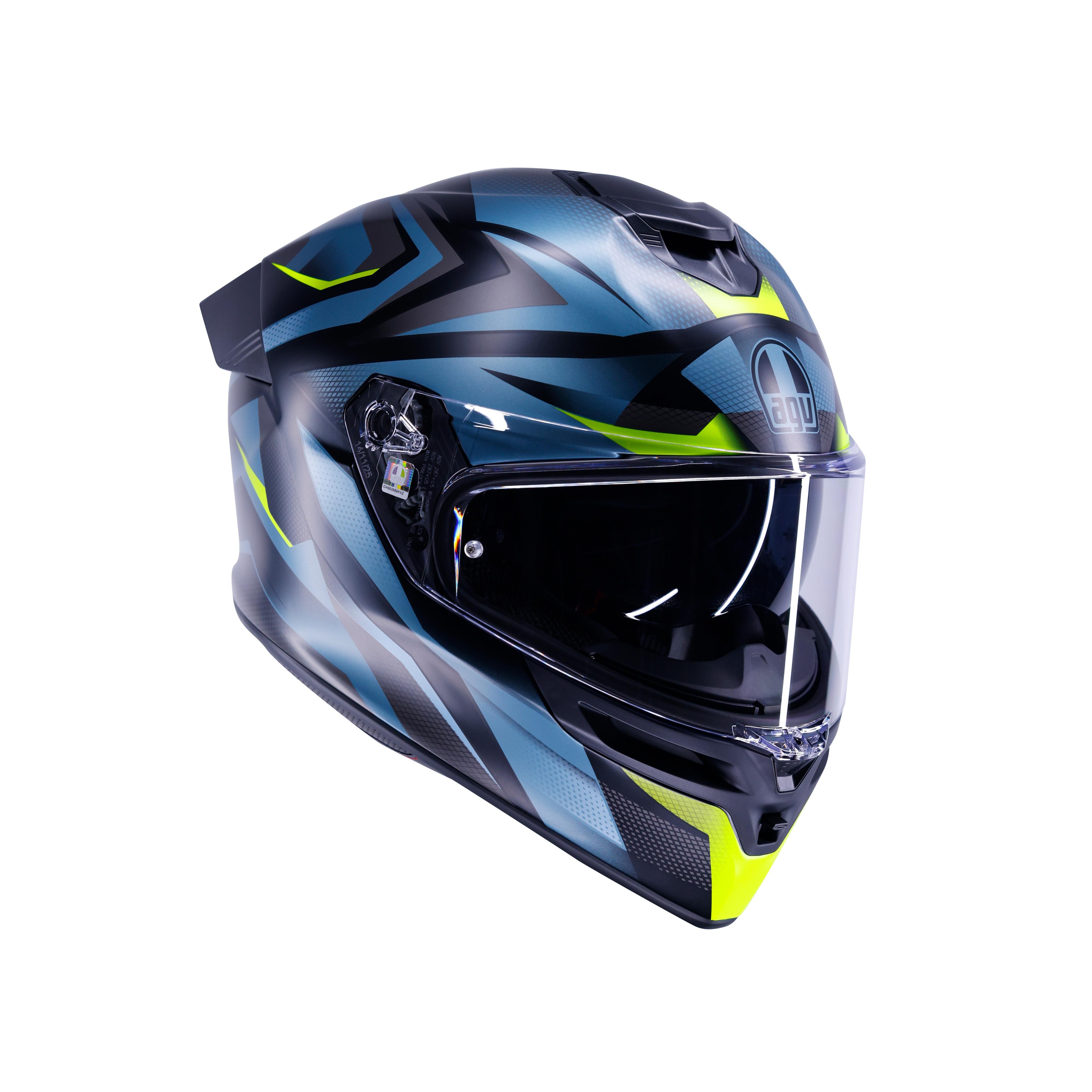 K5 MUNOR MATT BLACK/YELLOW FLUO - FULL-FACE MOTORCYCLE HELMET E2206 -  - 6