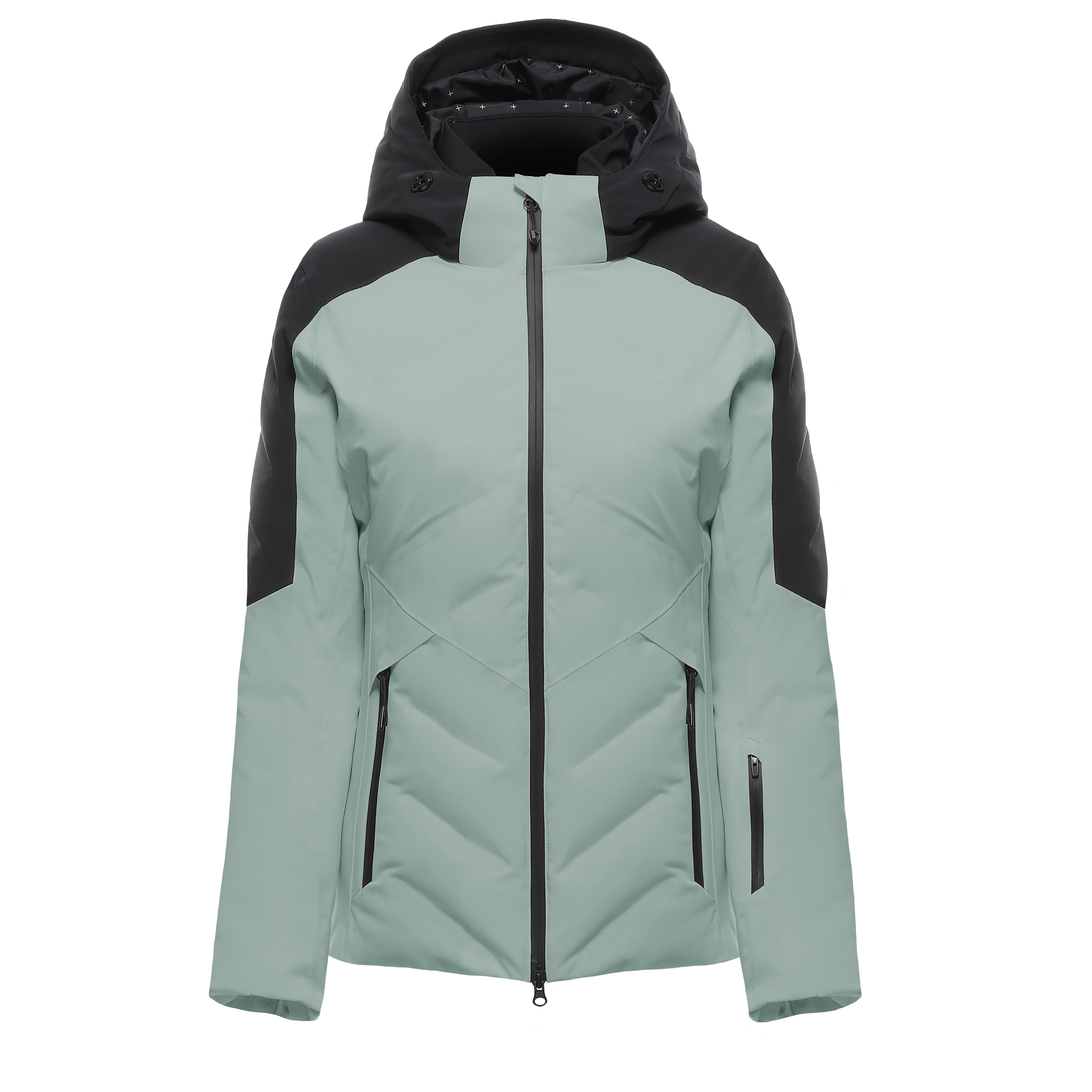 VIRTUS DERMIZAX EV&trade; - GIACCA IMPERMEABILE IN PIUMINO DA DONNA - SEA FOAM/STRETCH LIMO - 1