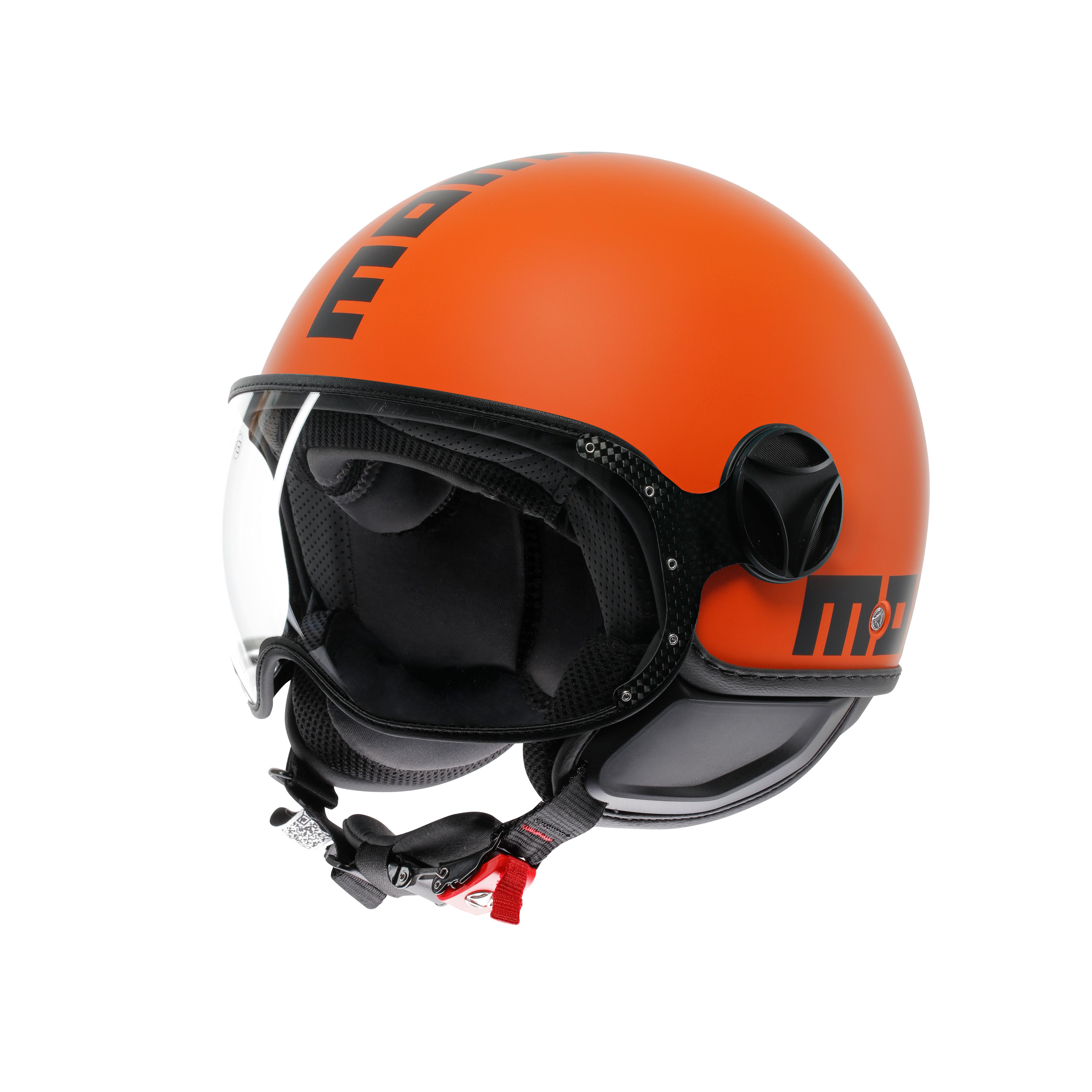 MOMODESIGN FGTR CLASSIC MAT ORANGE / NOIR - CASQUE JET AVEC VISI&Egrave;RE E2206 -  - 5