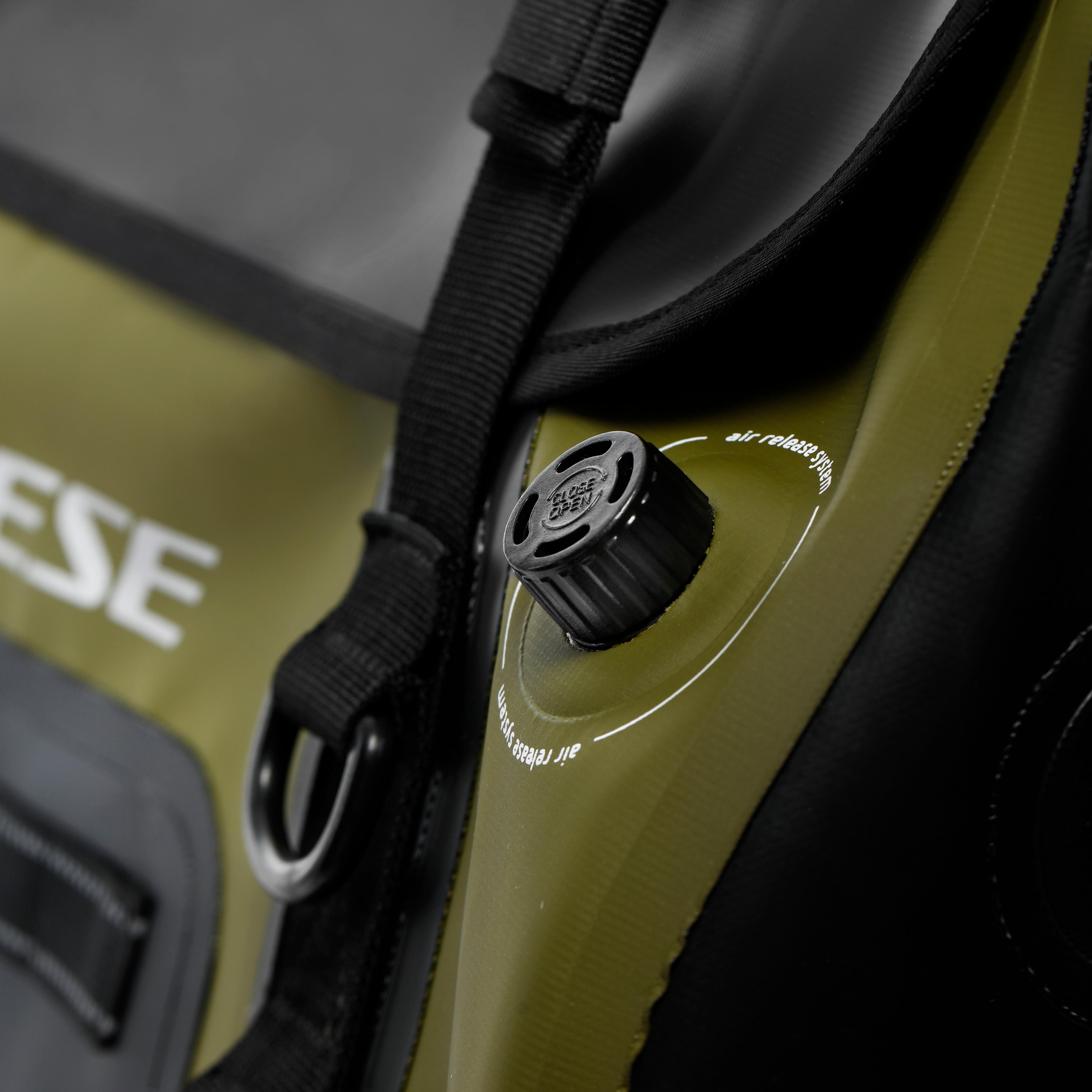 DUFFLE EXPLORER - MOTORCYCLE WATERPROOF DUFFEL BAG (60 LT)  - BLACK/GREEN - 5