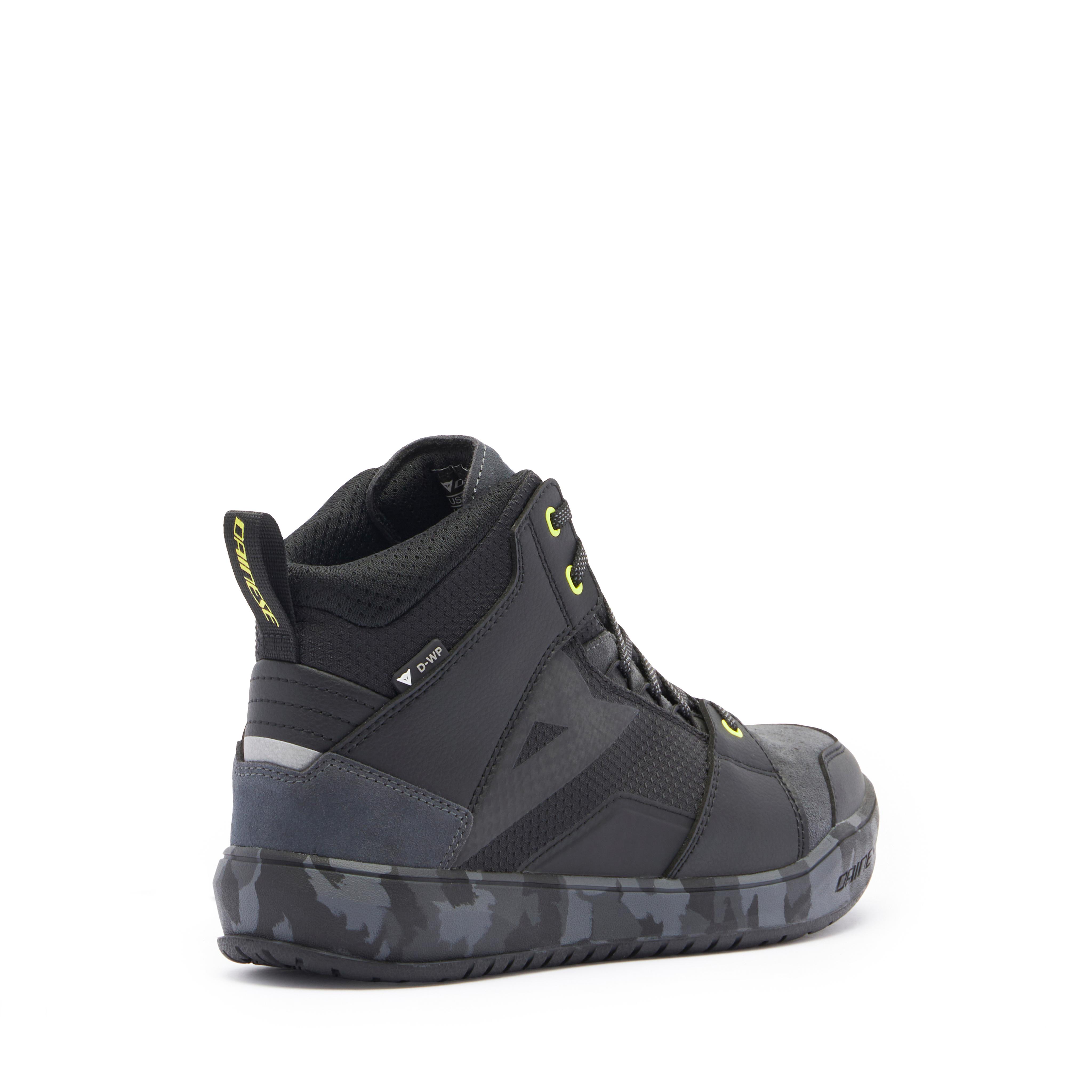 SUBURB D-WP - MEN'S WATERPROOF MOTORCYCLE SHOES - BLACK/CAMO/ACID YELLOW - 3