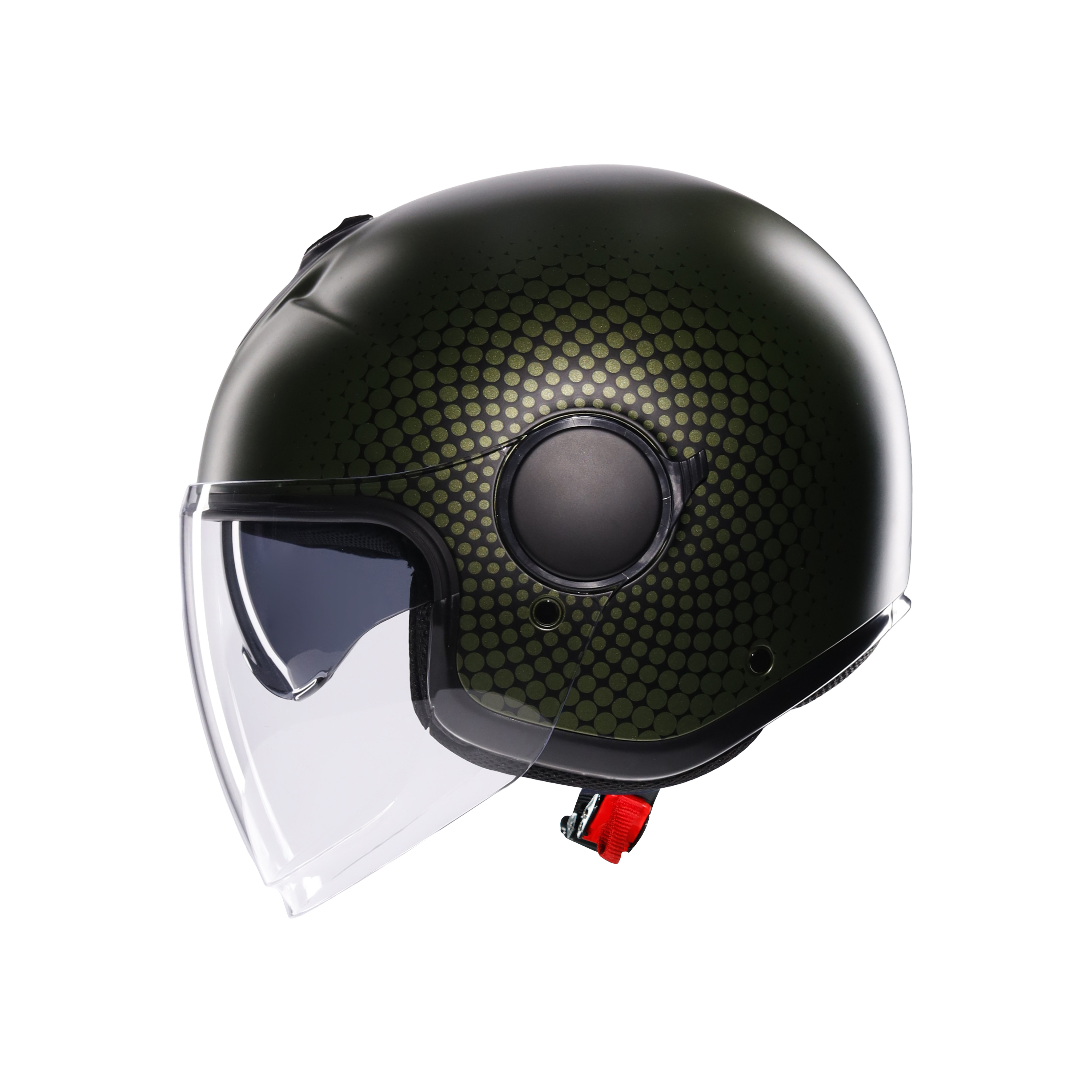 ETERES ANDORA MATT GREEN/BLACK - CASQUE MOTO JET E2206 -  - 2