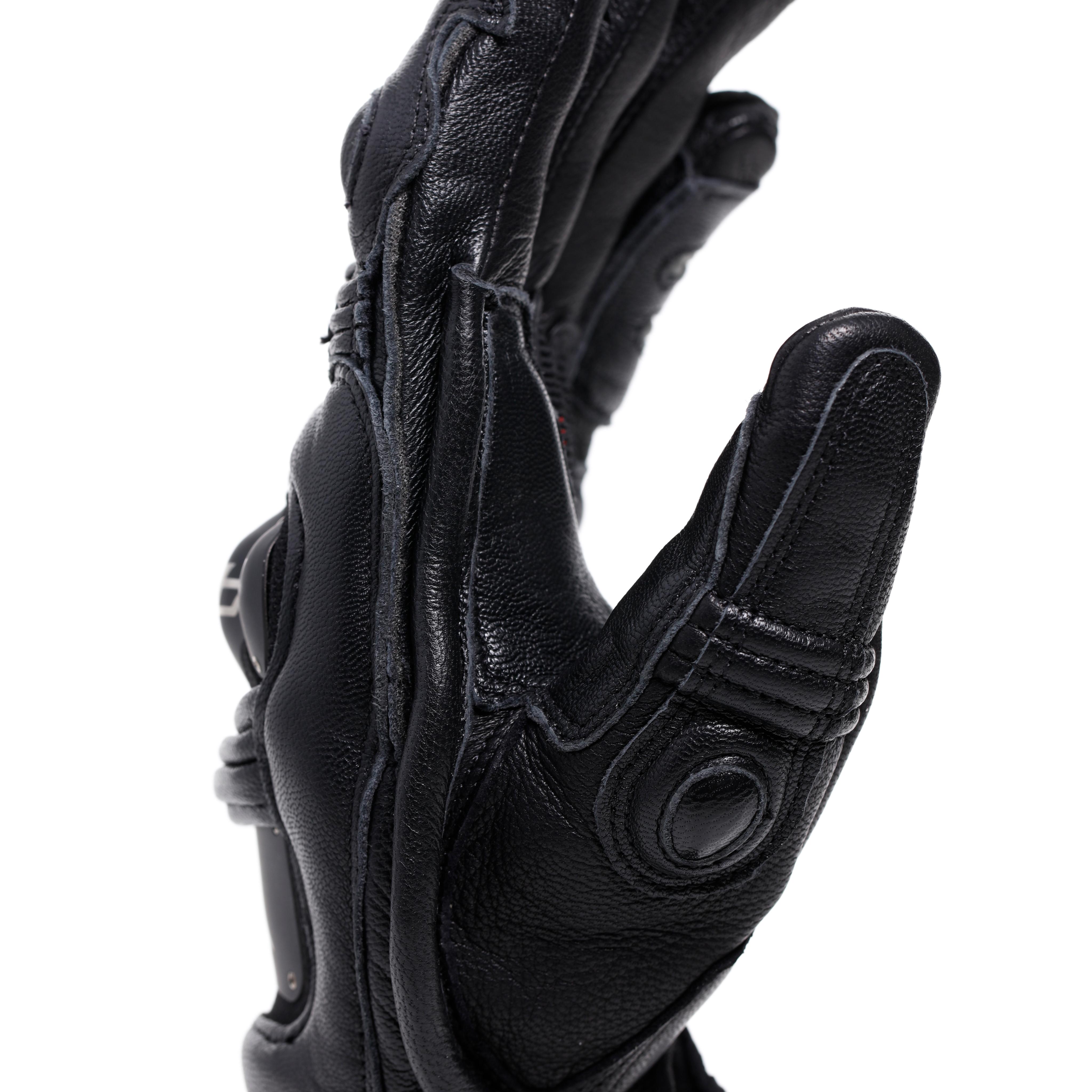 STEEL-PRO - MEN'S MOTORCYCLE LEATHER GLOVES | BLACK/ANTHRACITE