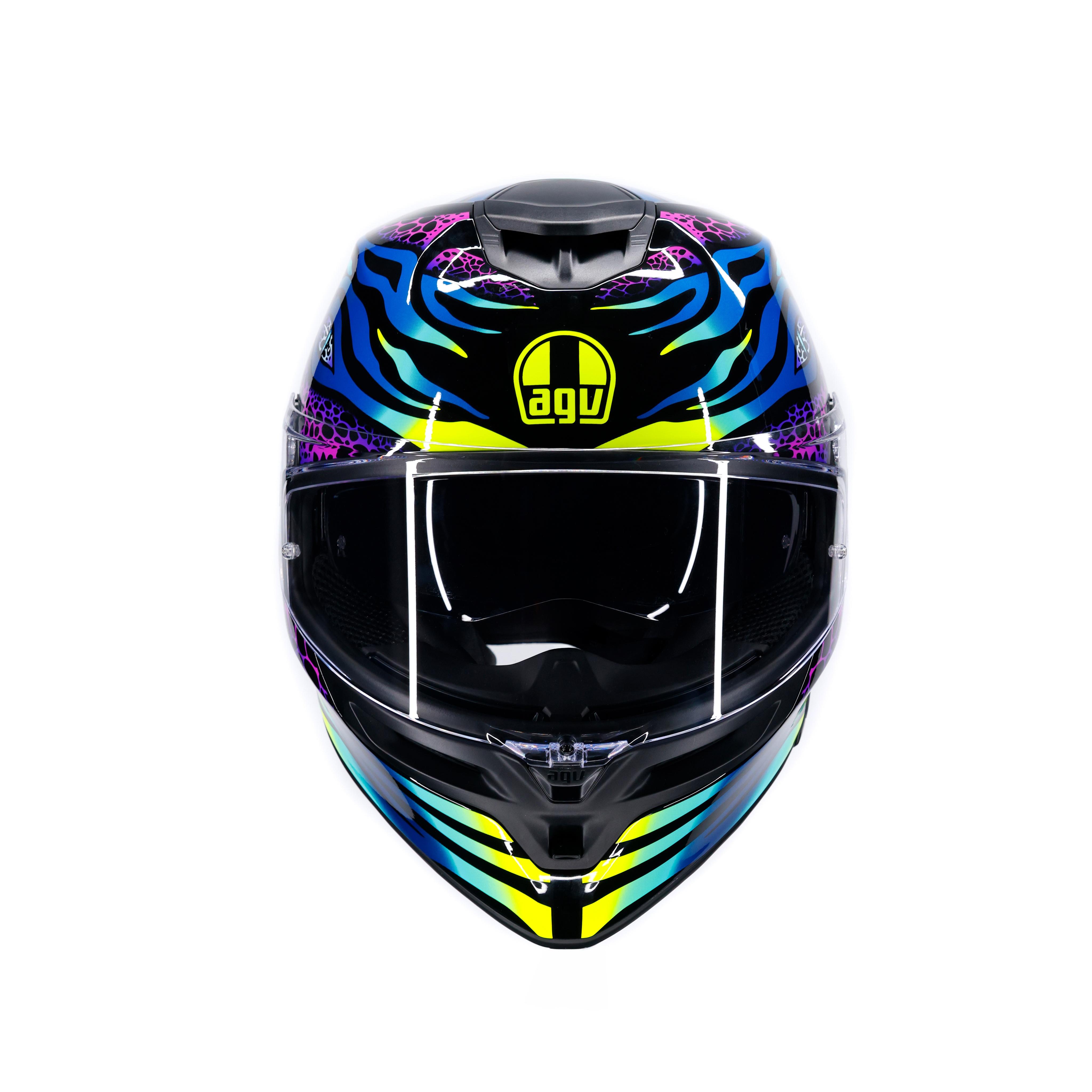 K5 VIVERNA BLUE/PURPLE/LIME - FULL-FACE MOTORCYCLE HELMET E2206 -  - 7