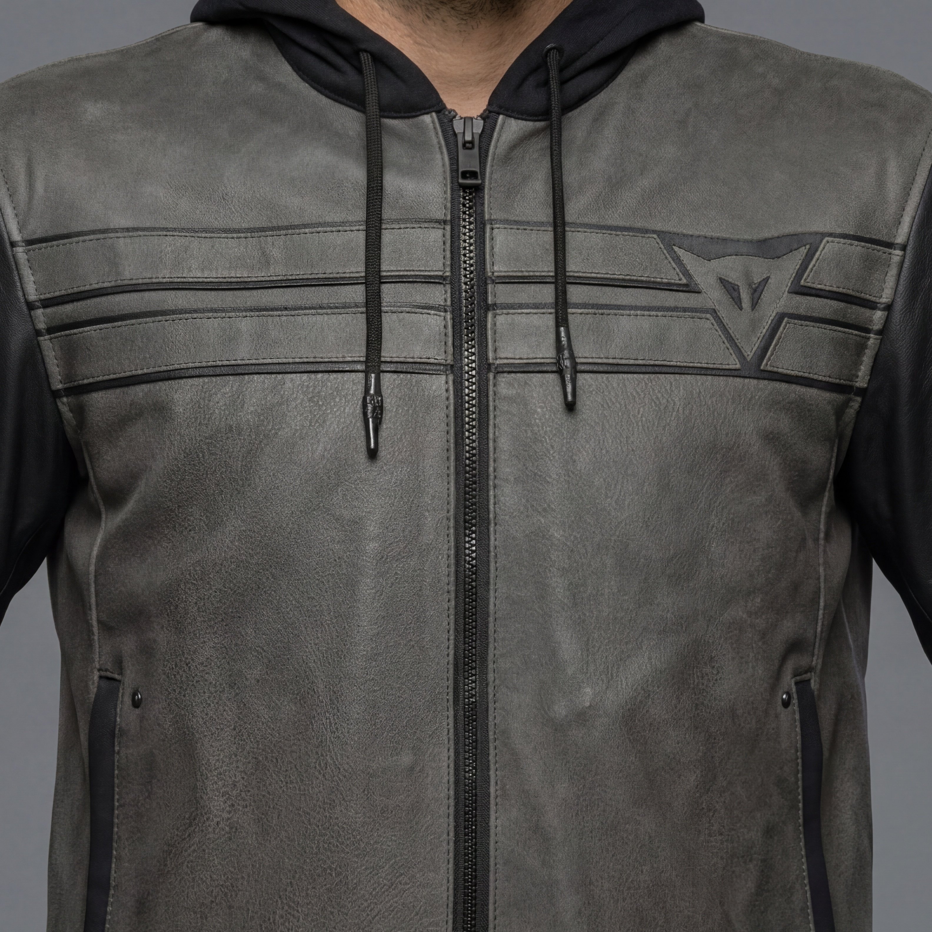 VINTEDGE - BLOUSON MOTO EN CUIR HOMME - BLACK - 5