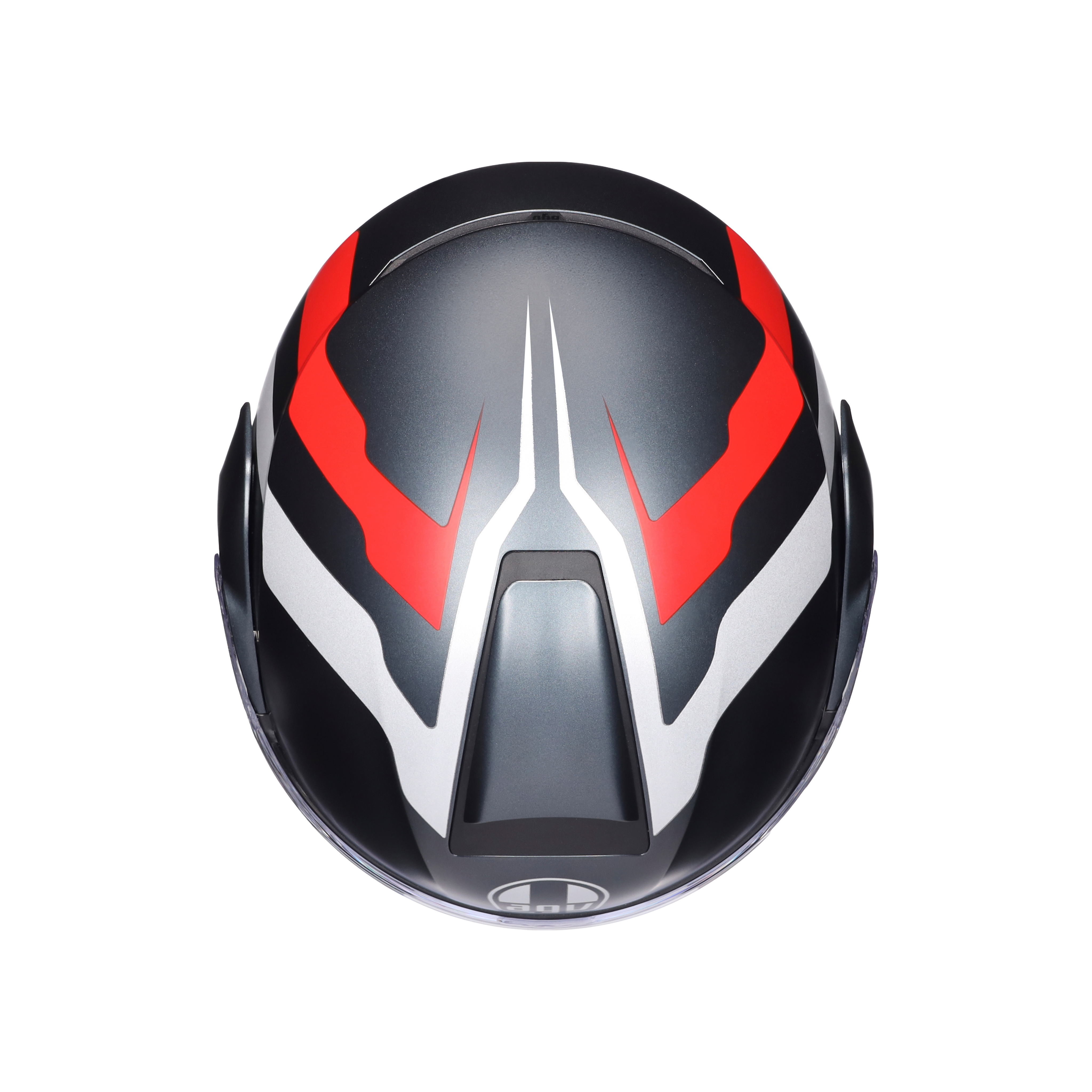 STREETMODULAR RESIA MATT GREY/SILVER/RED - MOTORBIKE FLIP UP HELMET DOT(E2206) -  - 7
