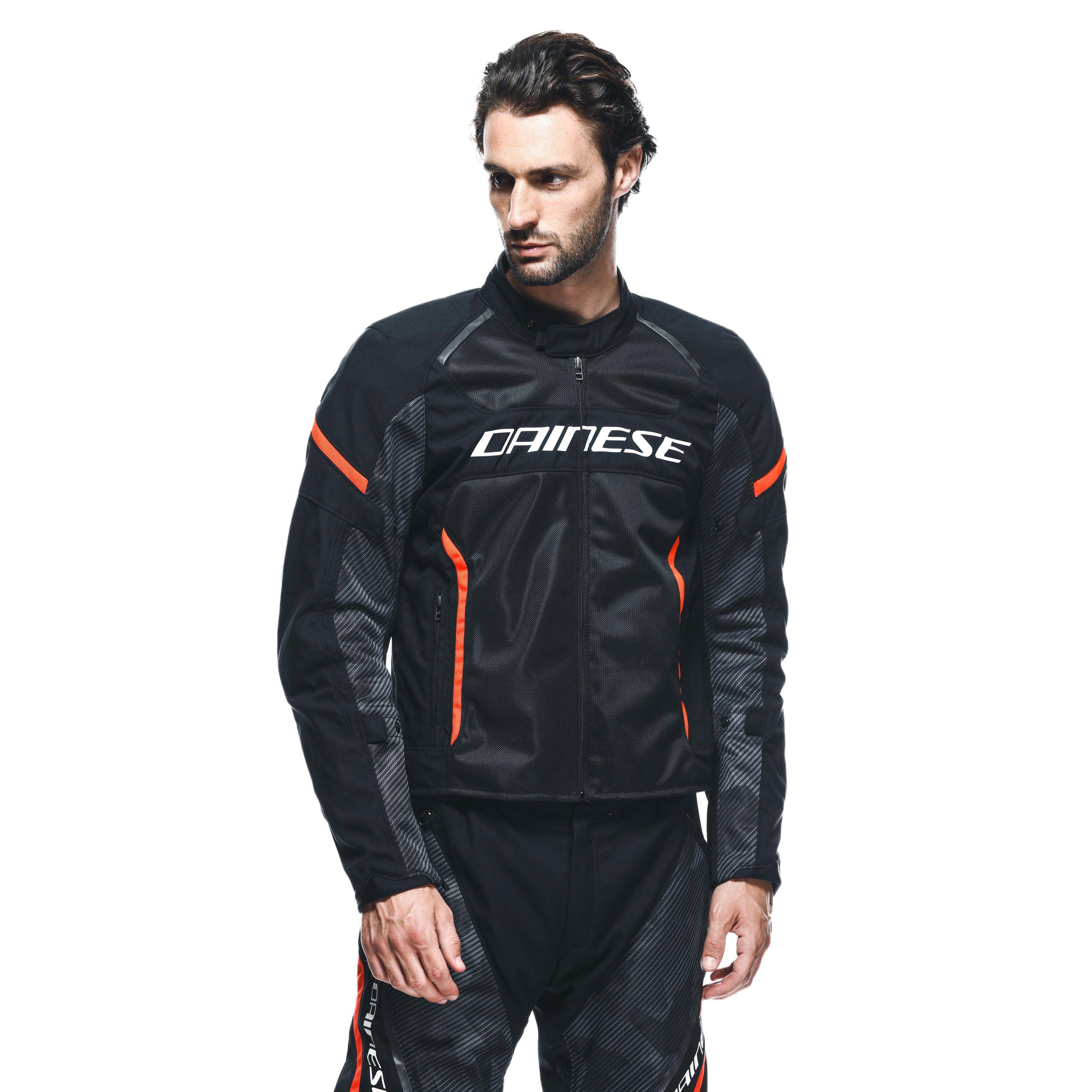 AIR FRAME 3 TEX - GIACCA MOTO ESTIVA IN TESSUTO UOMO - BLACK/BLACK/RED-FLUO - 5