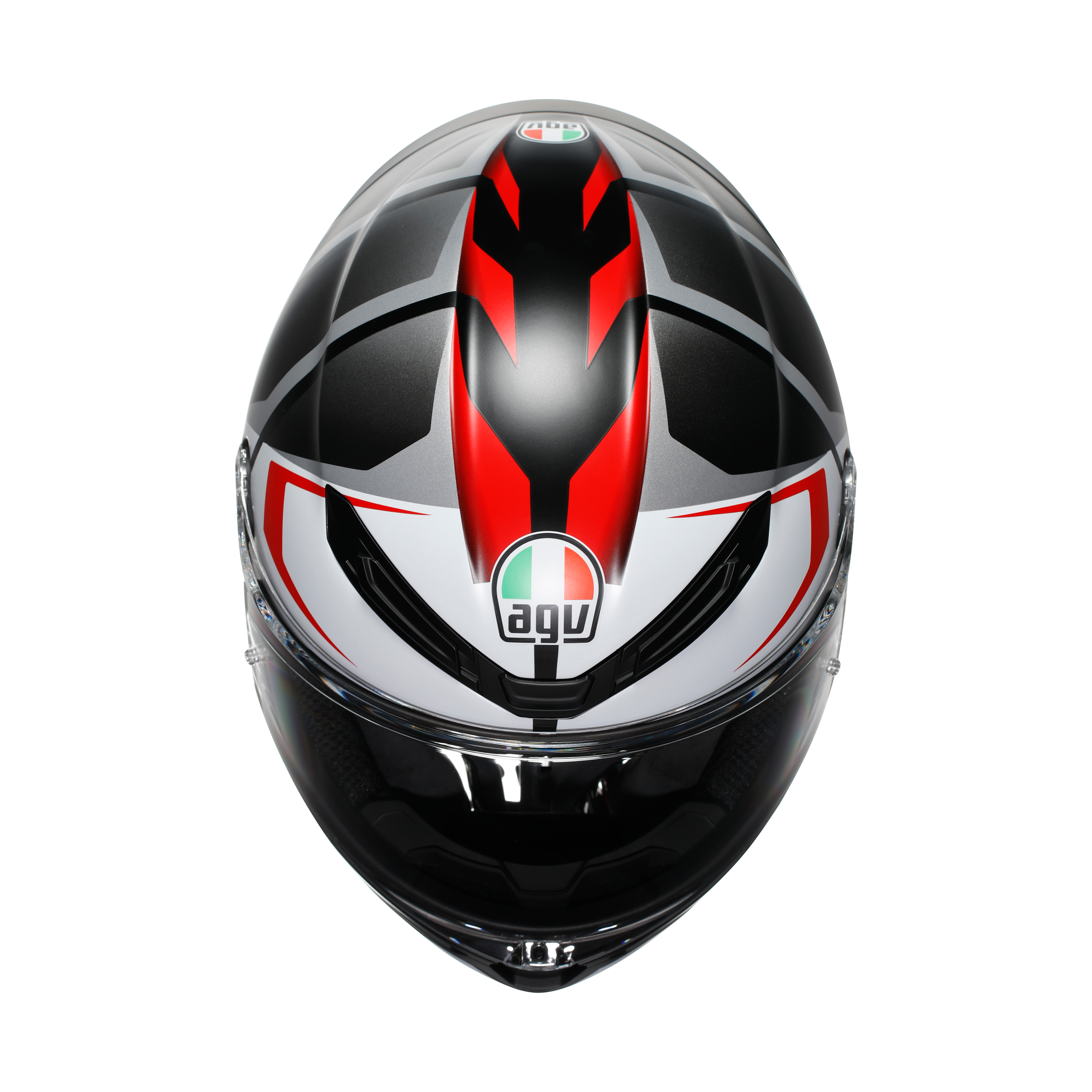 K6 S KARVE MATT BLACK/WHITE/RED - MOTORBIKE FULL FACE HELMET DOT (E2206) -  - 5