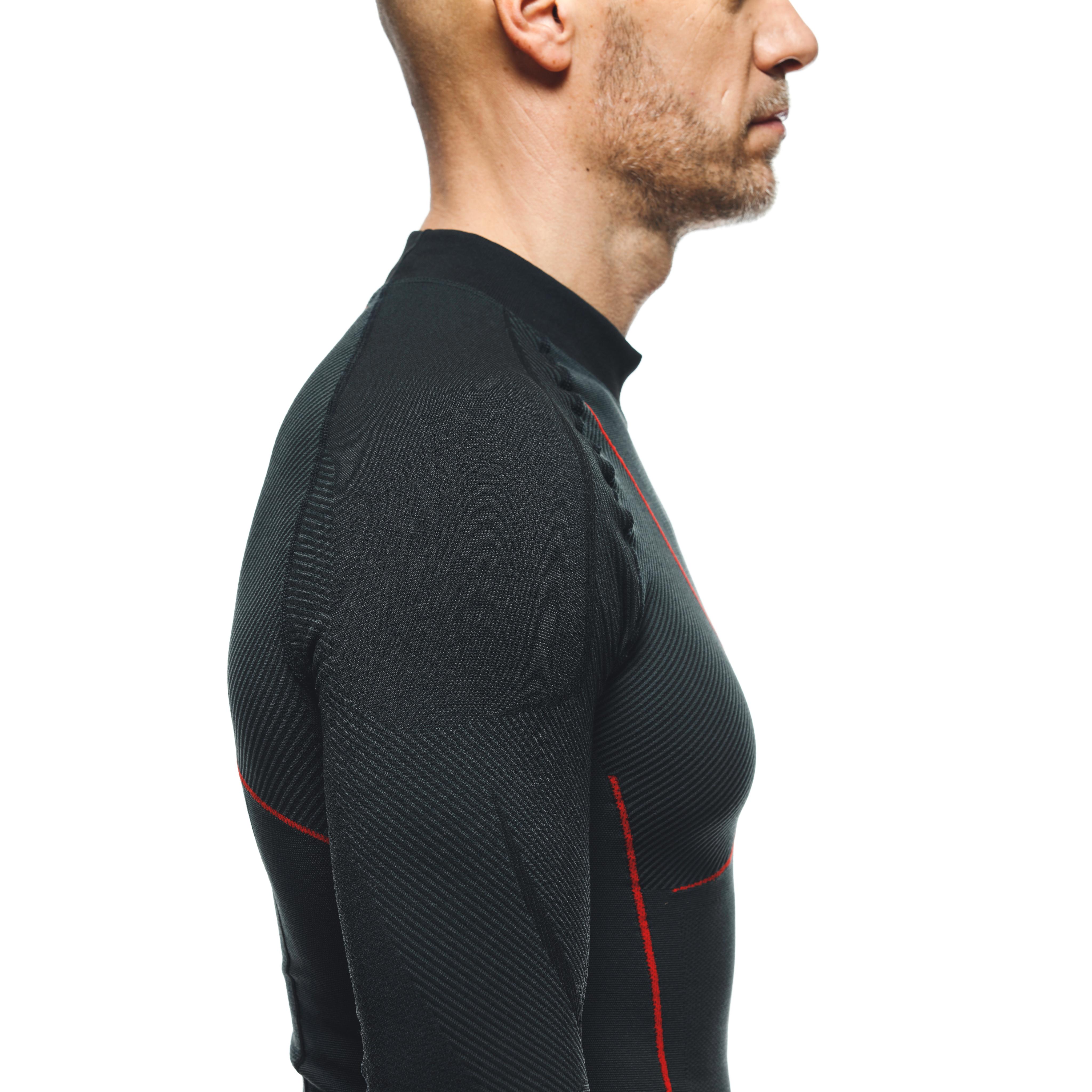 HEREN MOTORFIETS THERMISCH LANGERM T-SHIRT - BLACK/RED - 10