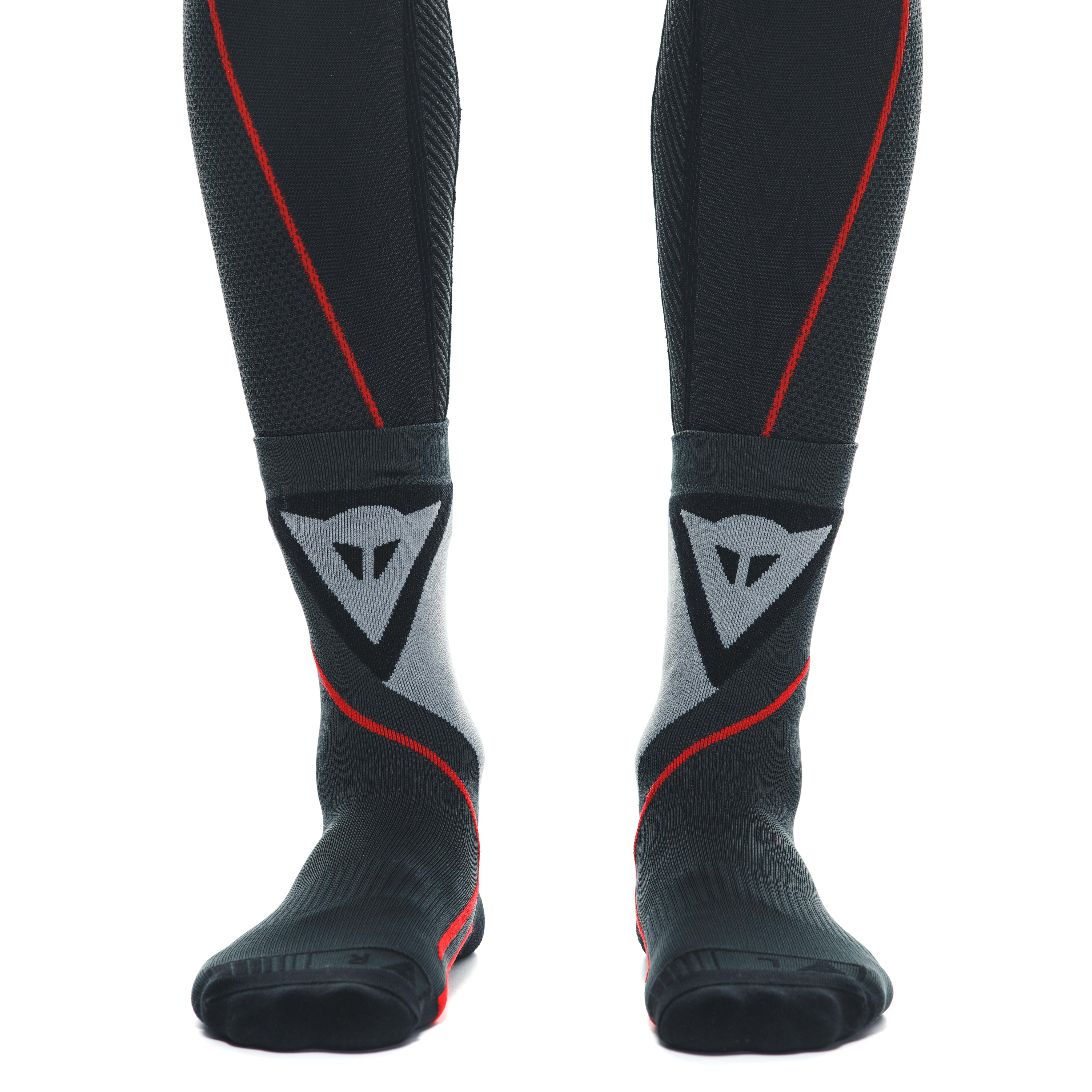 THERMAL MOTORCYCLE MEDIUM SOCKS UNISEX - MID LAYER WINTER - BLACK/RED - 2