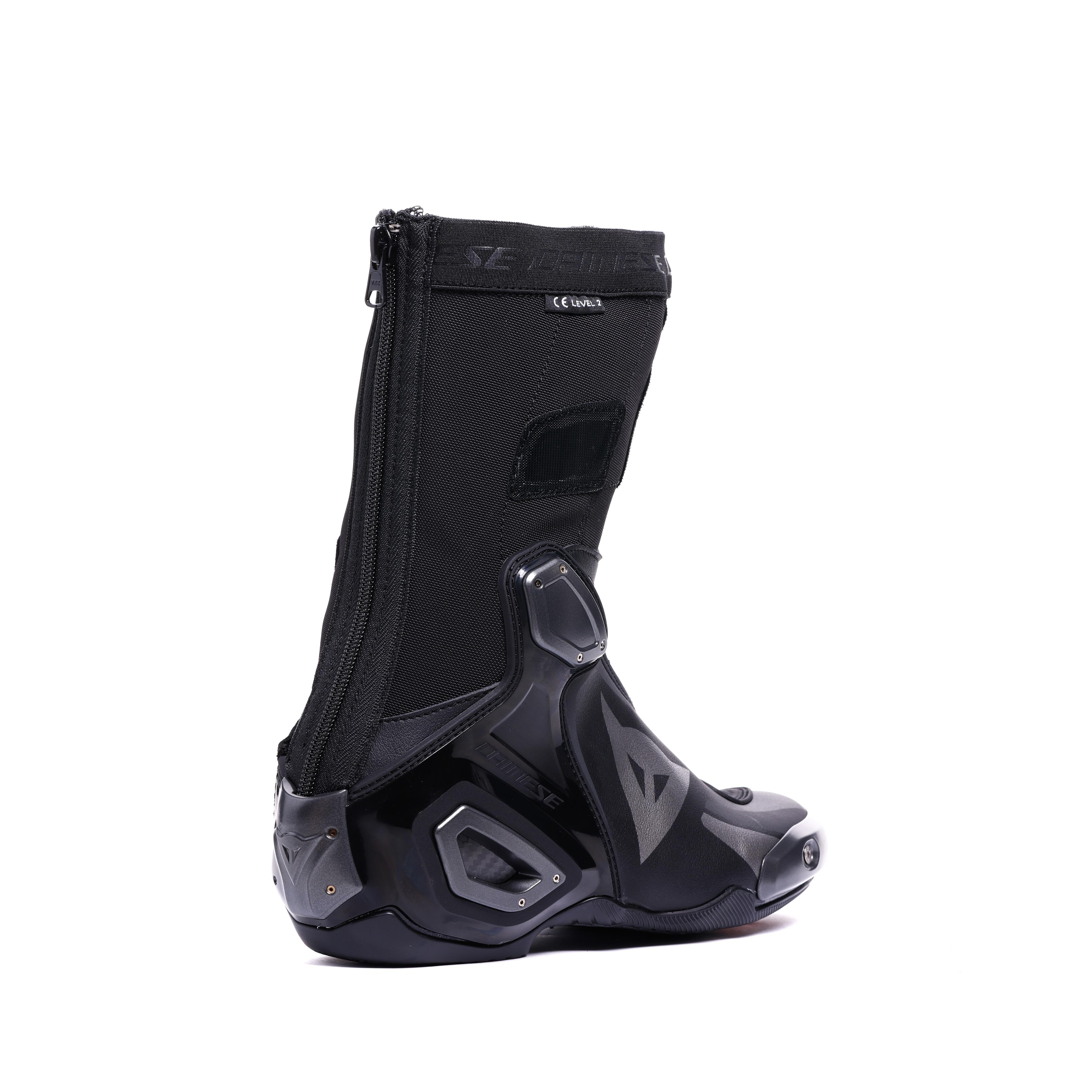 Dainese ブラックバイクブーツ ジッパー付き AXIAL 2 - MEN'S MOTORCYCLE RACING BOOTS | BLACK/BLACK | Dainese