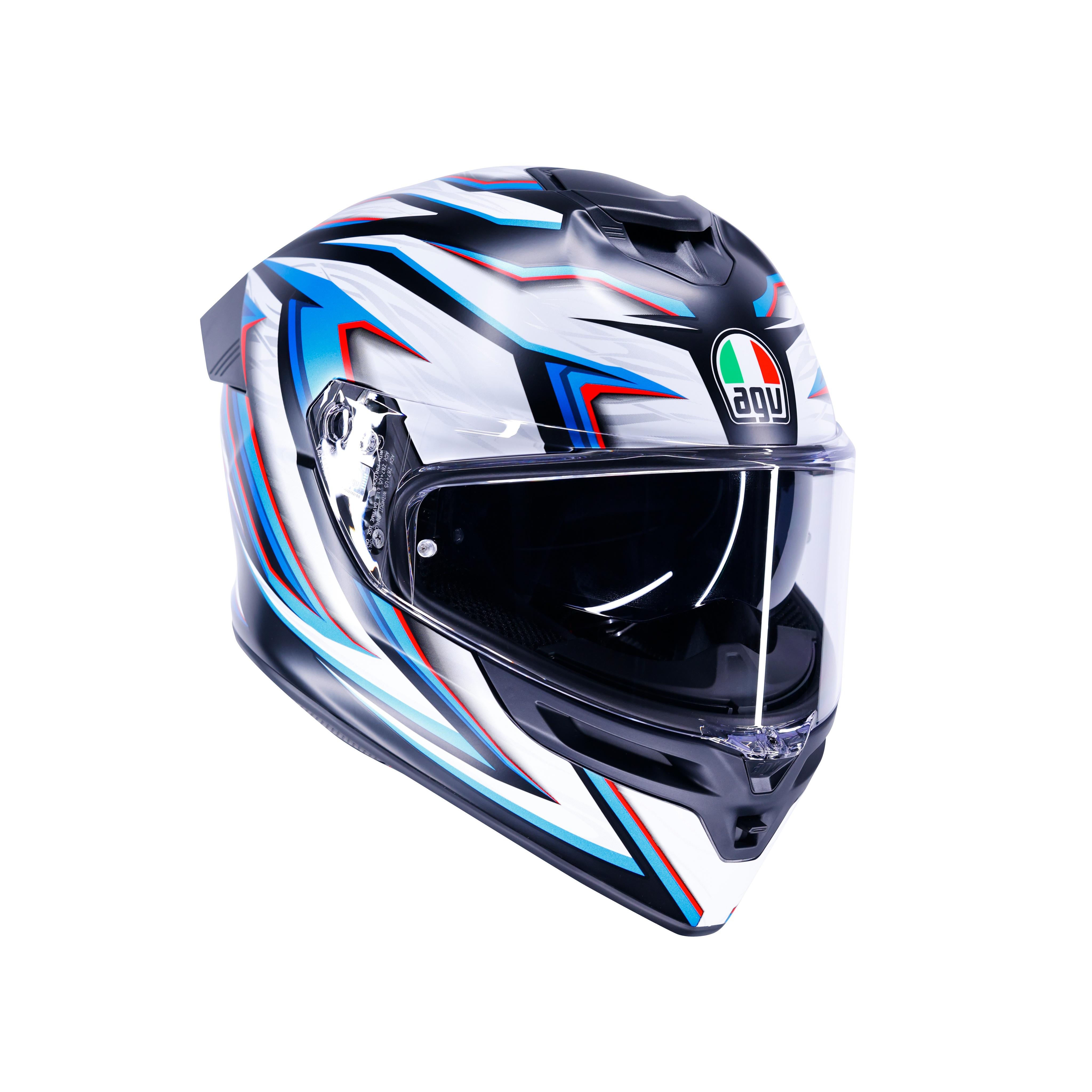 K5 ZENITHAR MATT BLACK/WHITE/BLUE - FULL-FACE MOTORCYCLE HELMET E2206 -  - 6