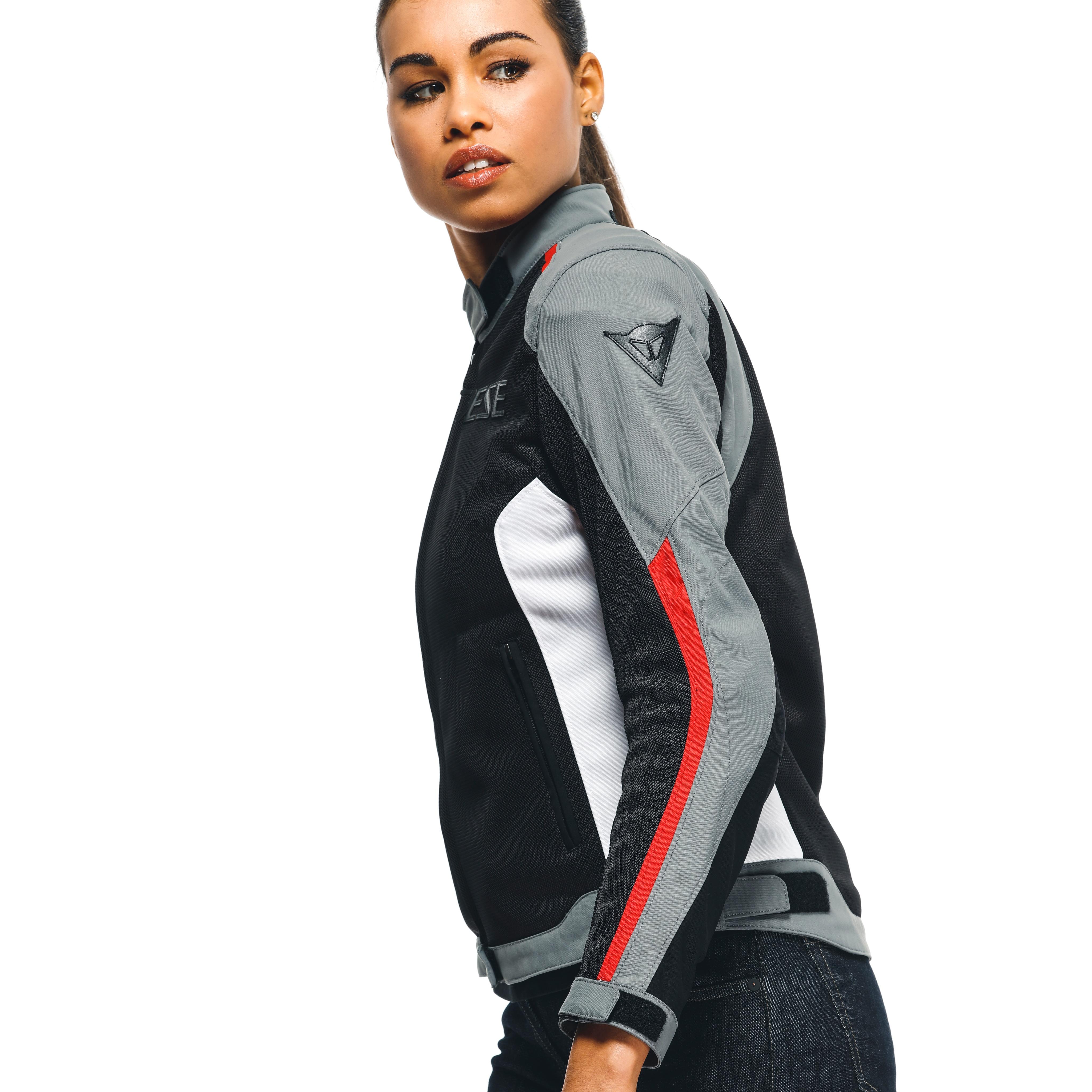 HYDRAFLUX 2 AIR D-DRY&reg;- WOMEN'S WATERPROOF MOTORCYCLE JACKET - BLACK/CHARCOAL-GRAY/LAVA-RED - 6