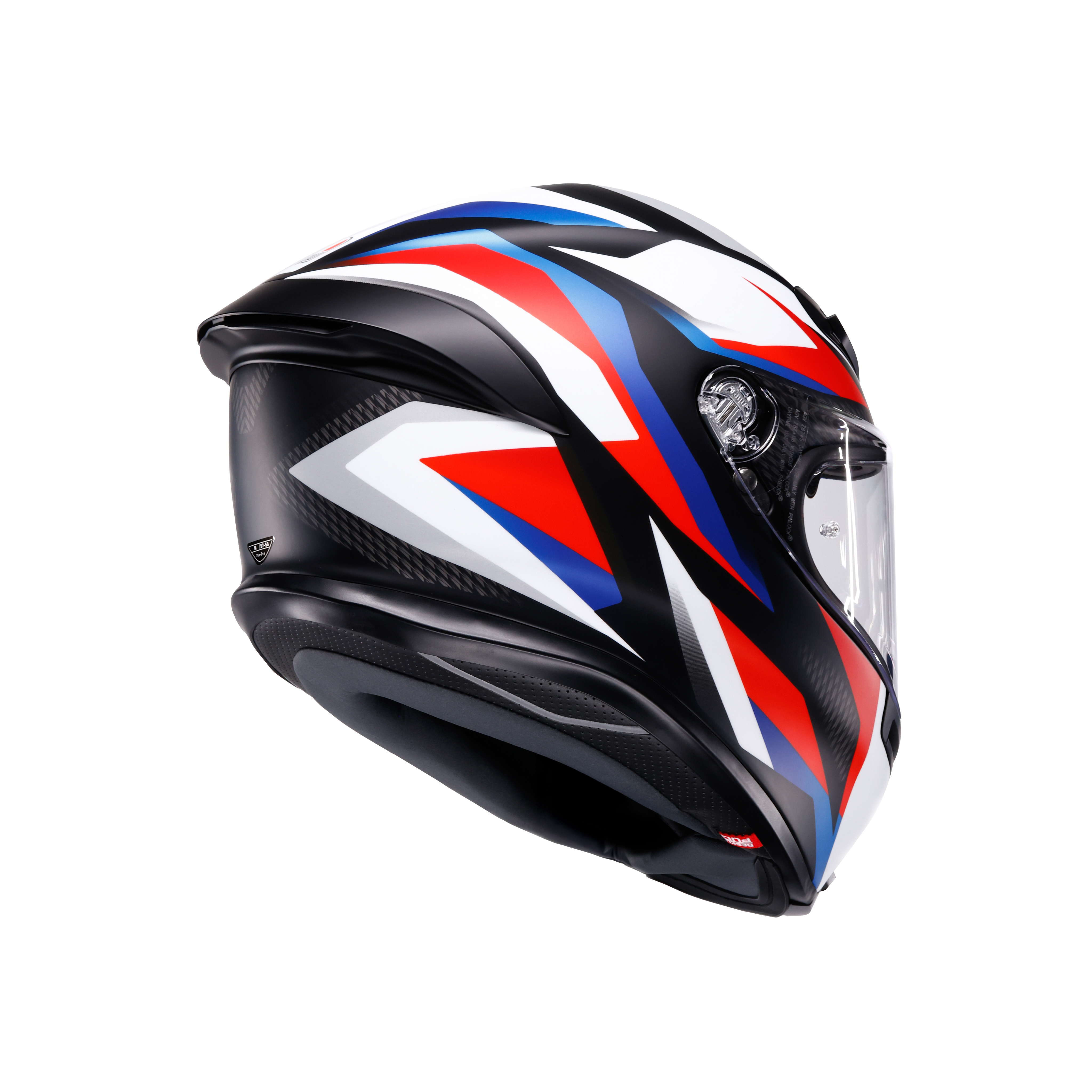 K6 S TIMEWARP MATT BLACK/RED/BLUE - MOTORBIKE FULL FACE HELMET DOT (E2206) -  - 4