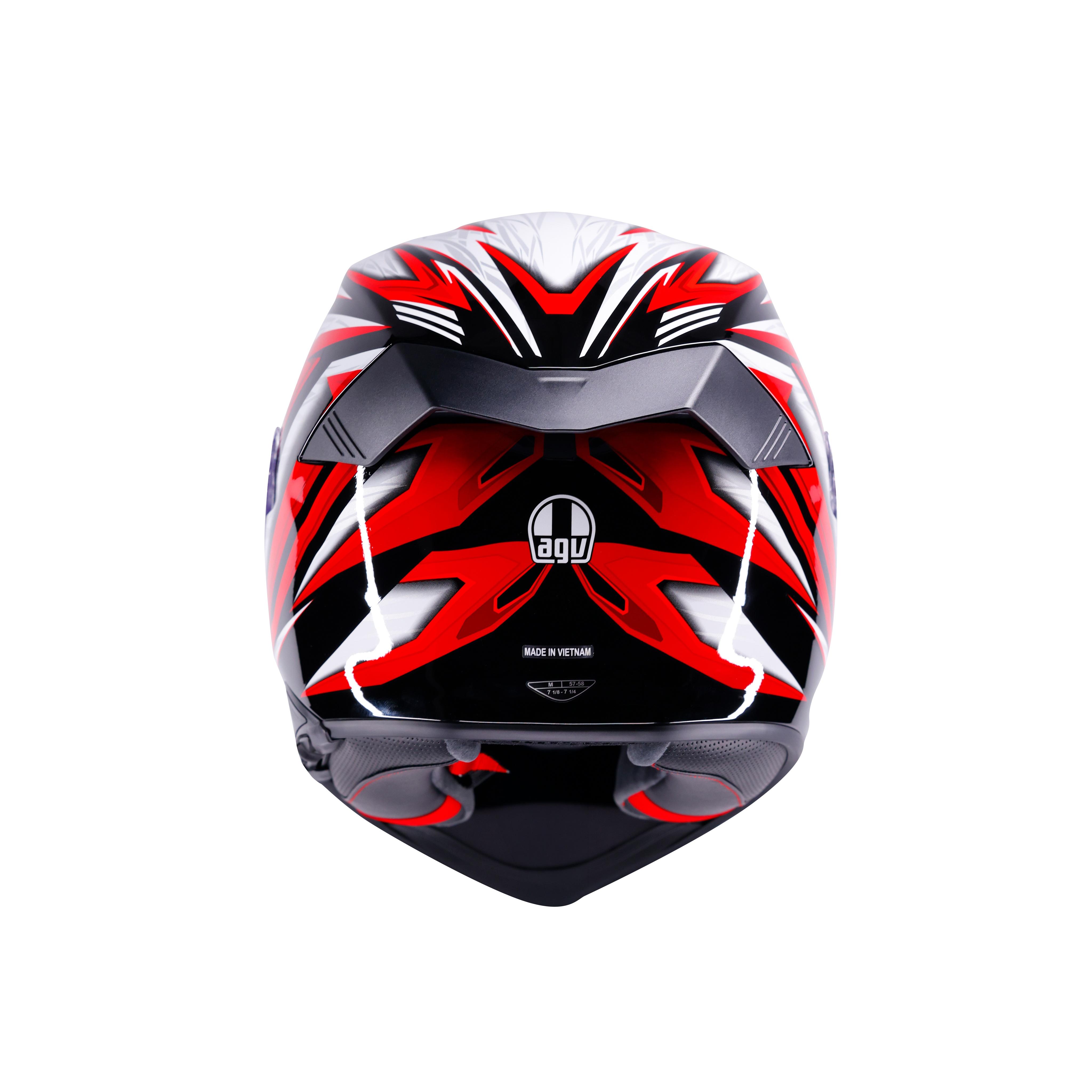 K5 ZENITHAR BLACK/WHITE/RED - FULL-FACE MOTORCYCLE HELMET E2206 -  - 3