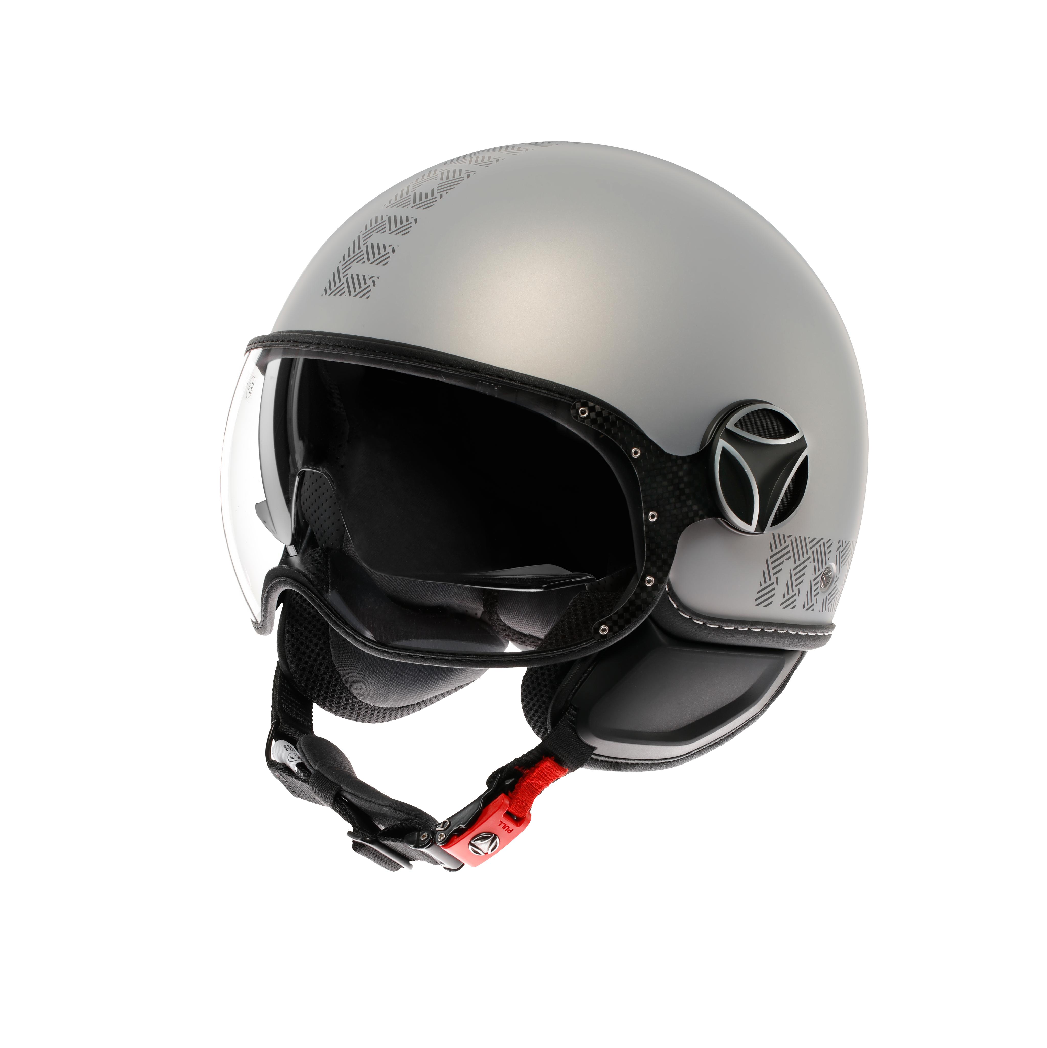MOMODESIGN FGTR EVO MATT GREY / CERULEAN GREY - JET HELMET WITH DUAL VISOR E2206 -  - 1