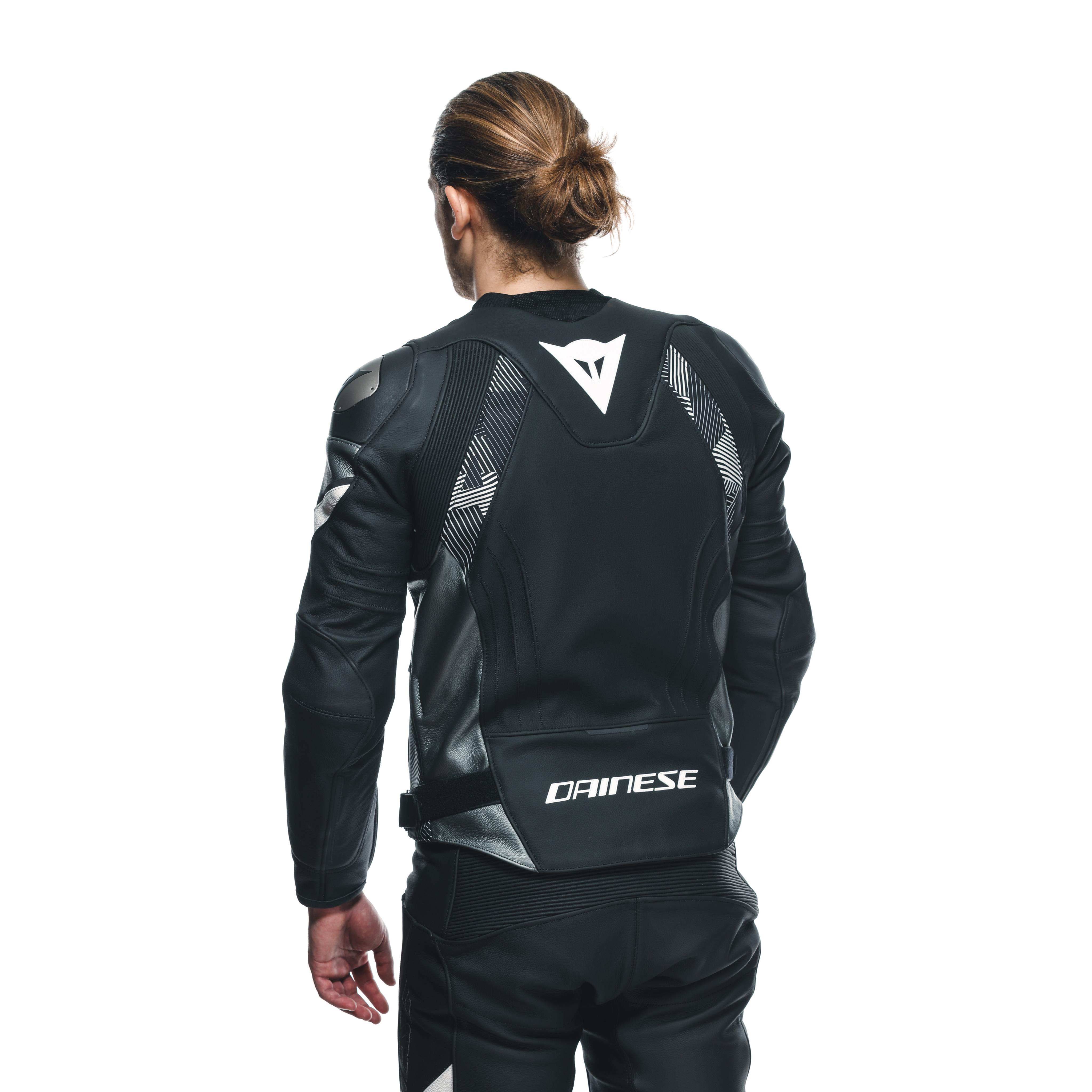 AVRO 5 - MEN'S MOTORCYCLE LEATHER JACKET - BLACK/WHITE/ANTHRACITE - 6