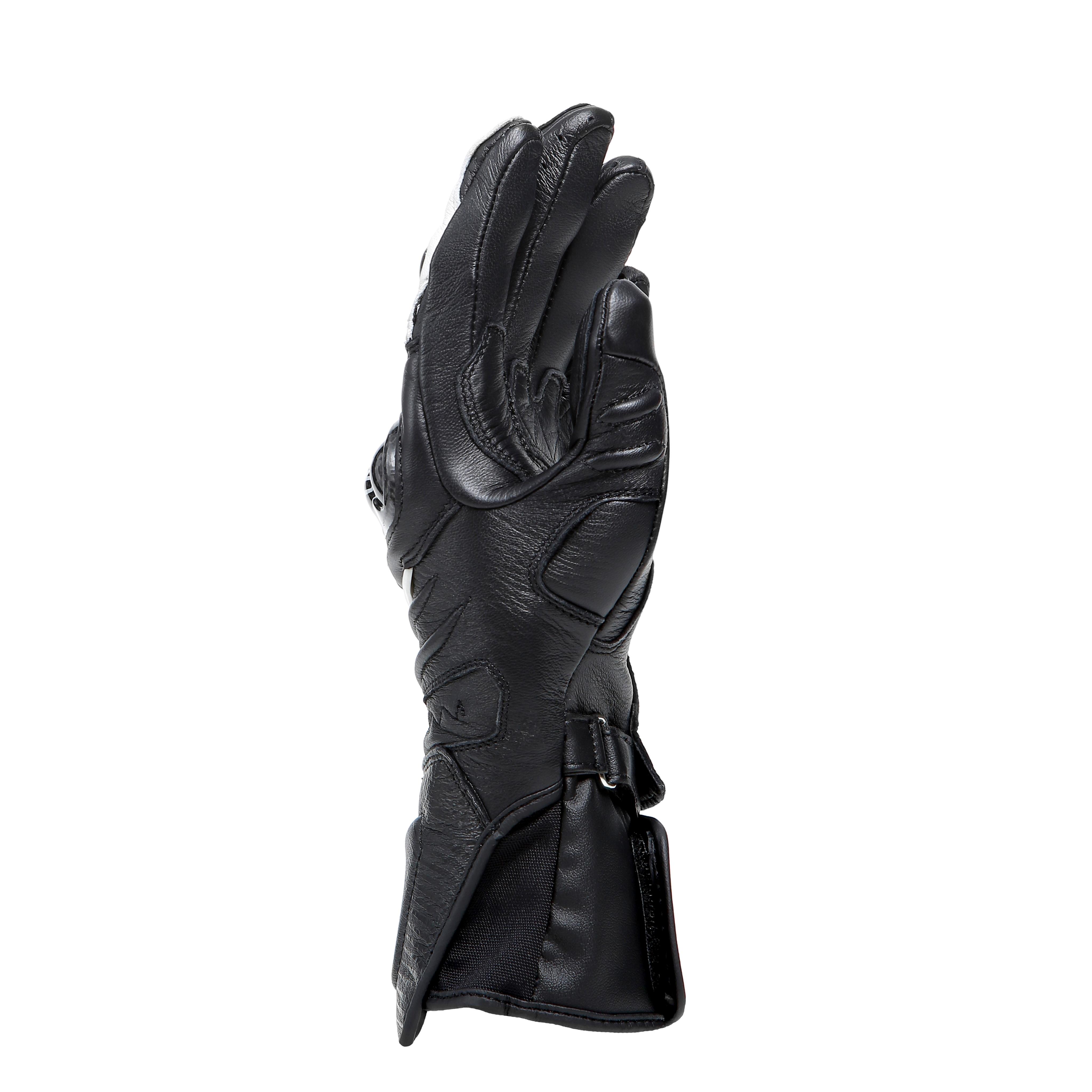 CARBON 4 - WOMEN'S MOTORCYCLE LONG LEATHER GLOVES - BLACK/BLACK/WHITE - 2