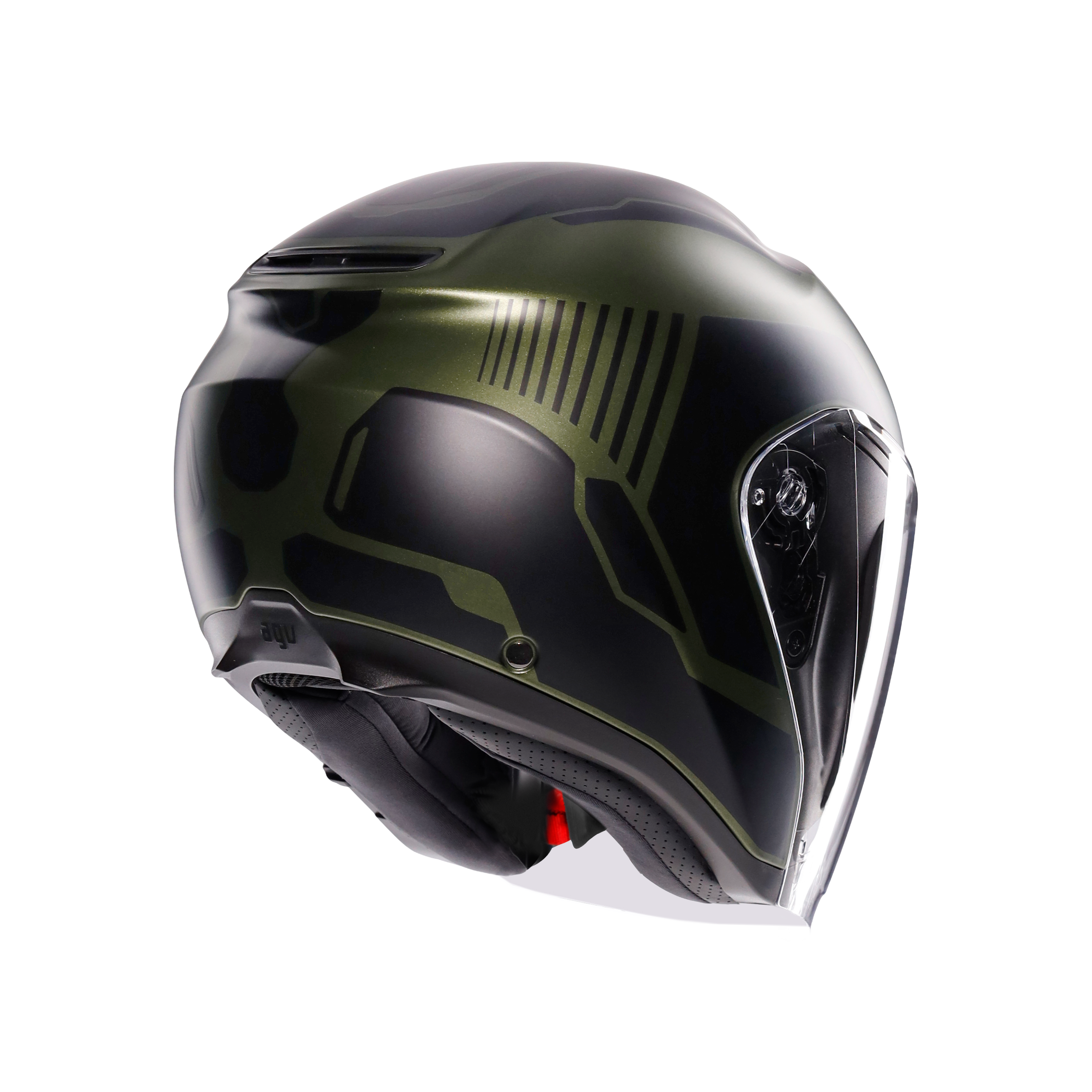 IRIDES SAKAI MATT GREEN/BLACK - CASQUE MOTO JET E2206 -  - 4