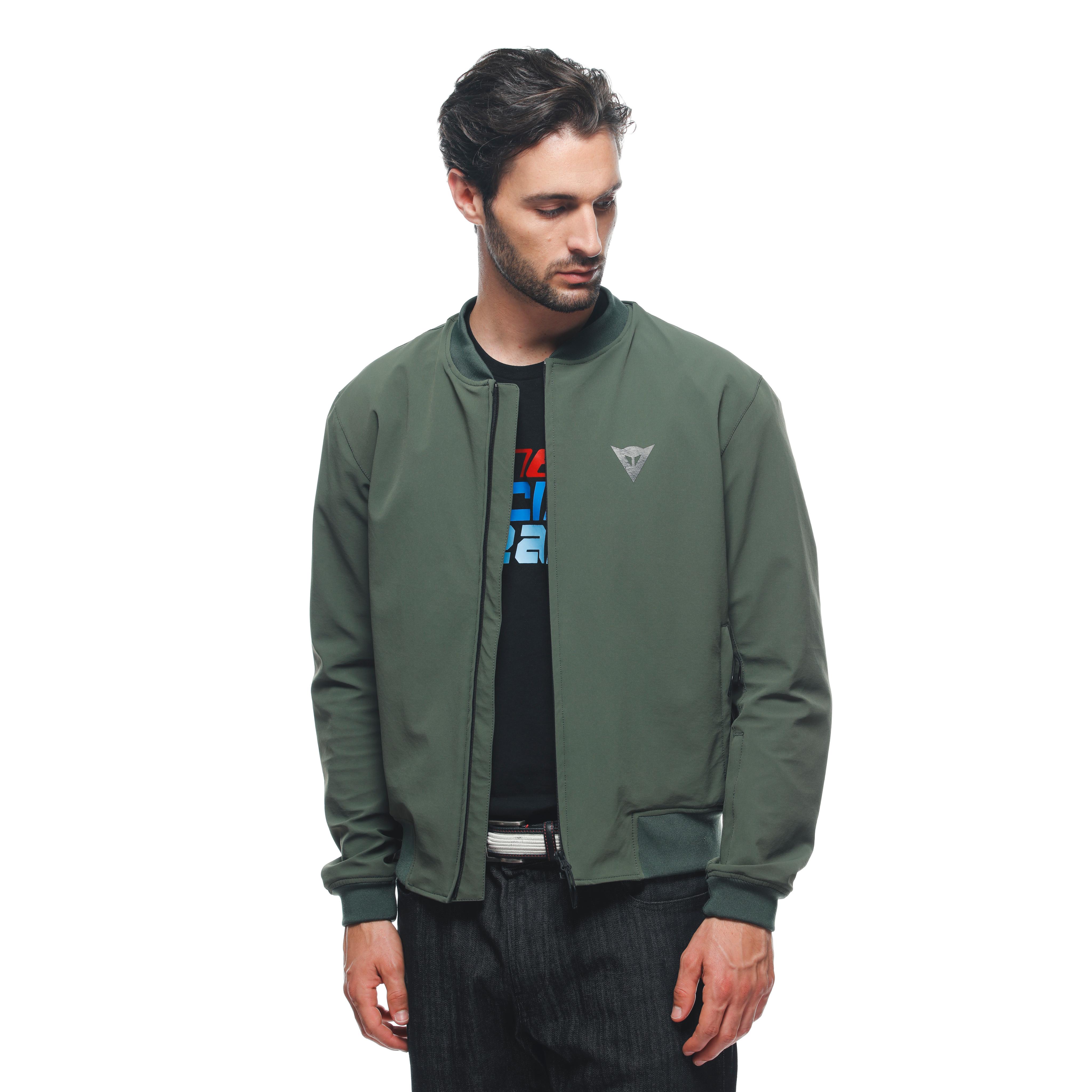 BHYDE NO-WIND TEX - MEN'S MOTORCYCLE JACKET IN FABRIC | GREEN