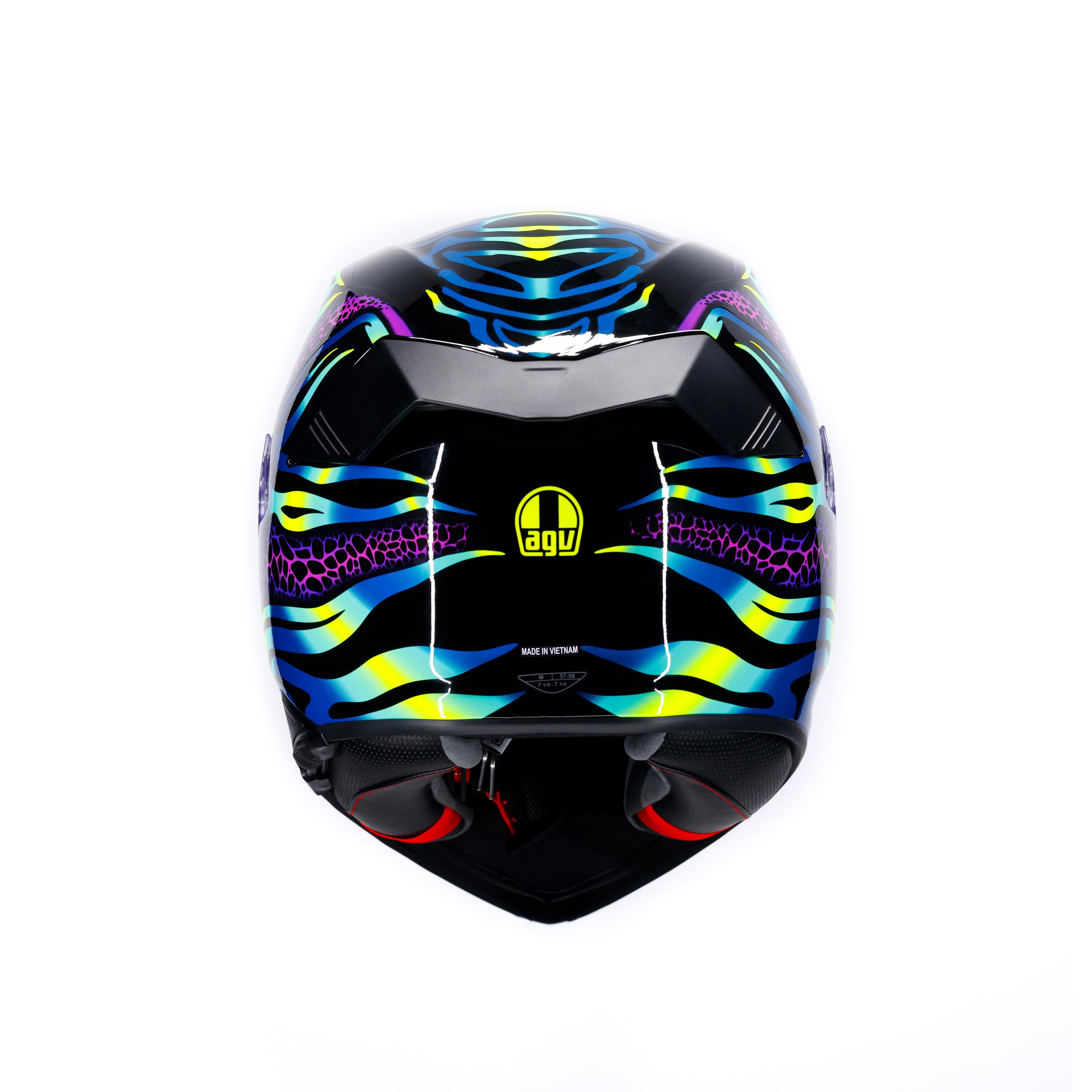 K5 VIVERNA BLUE/PURPLE/LIME - FULL-FACE MOTORCYCLE HELMET E2206 -  - 3