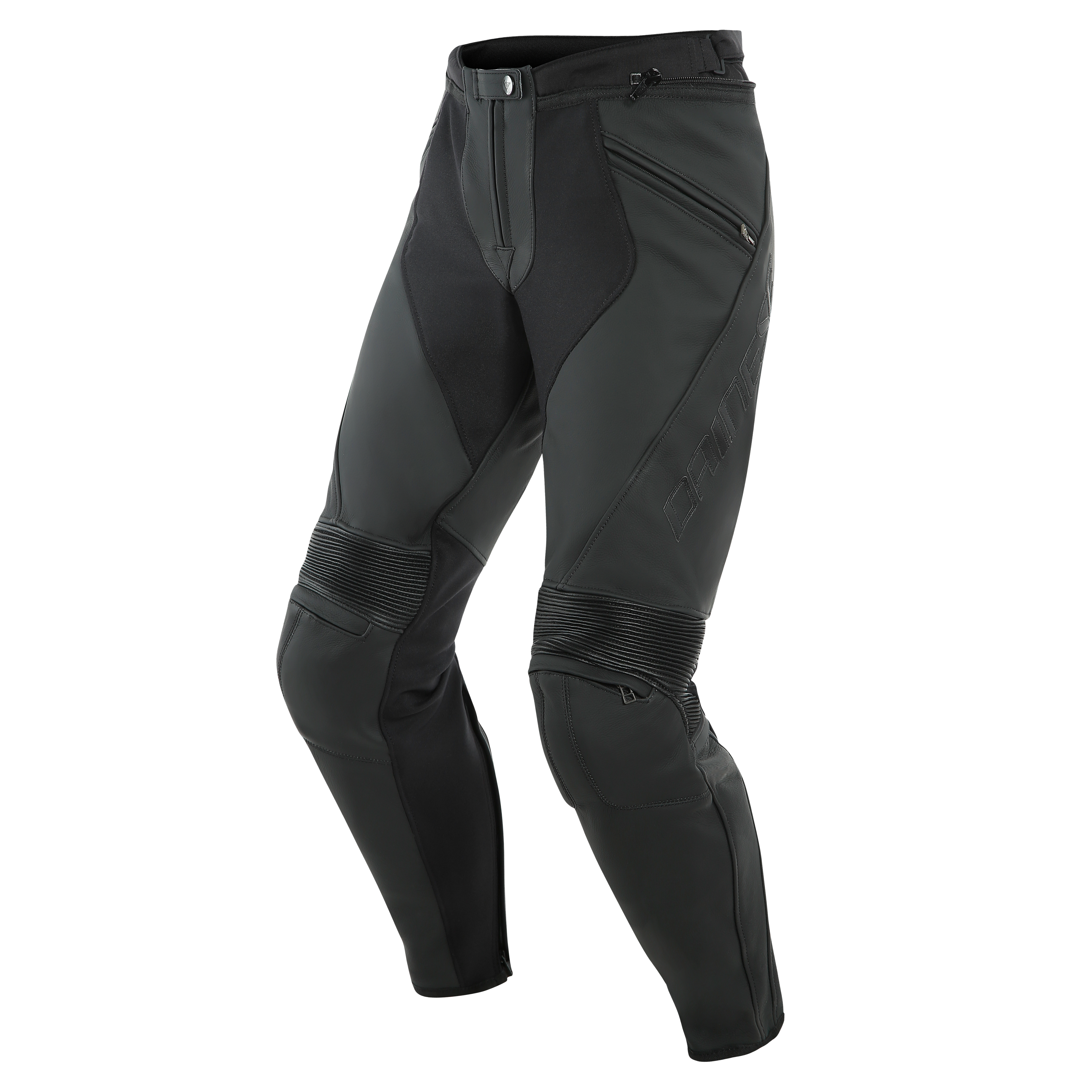 PONY 3 LEATHER PANTS - BLACK-MATT - 1