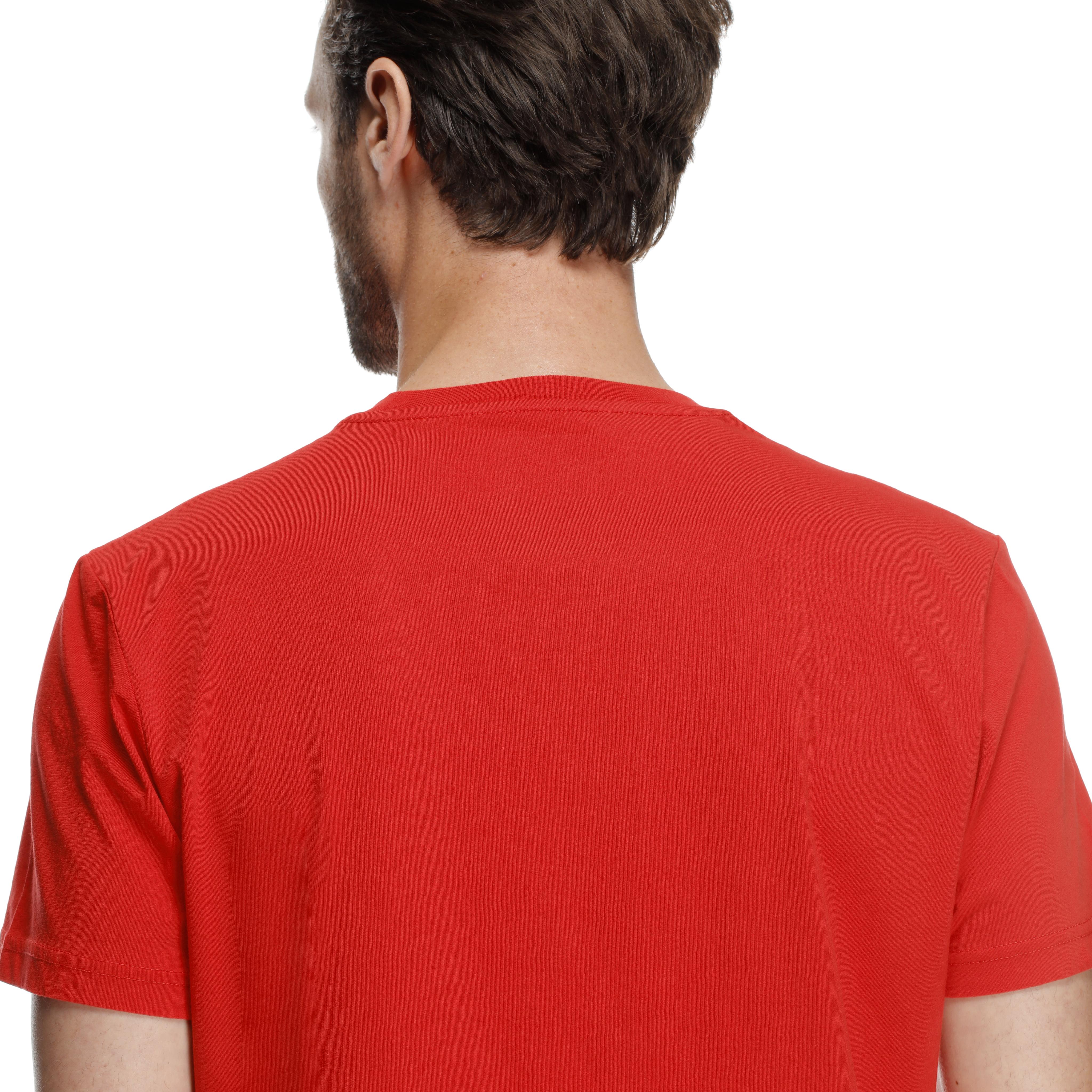 GEOMETRICA - MEN'S CREWNECK T-SHIRT - RED/WHITE STRIPES - 6