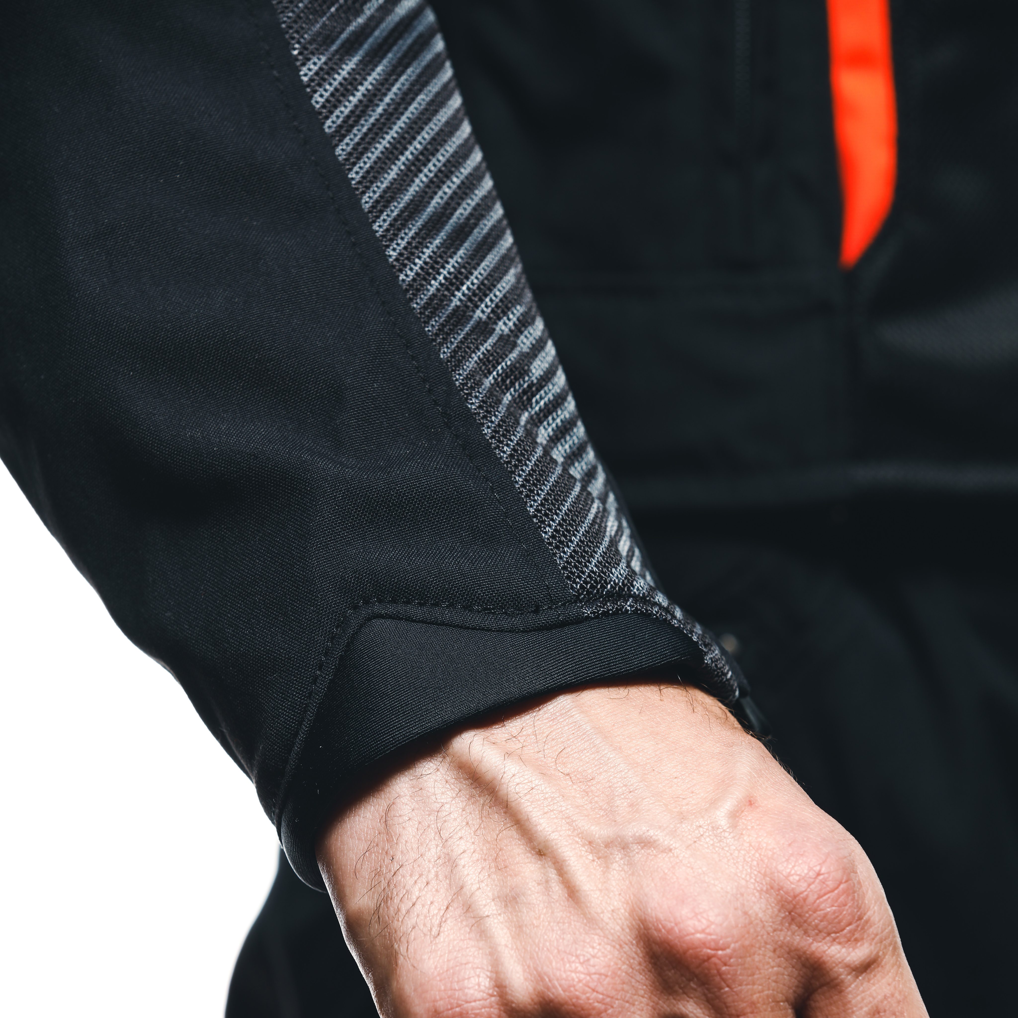 AIR FRAME 3 TEX - MEN'S SUMMER MOTORCYCLE JACKET IN FABRIC - BLACK/BLACK/RED-FLUO - 9