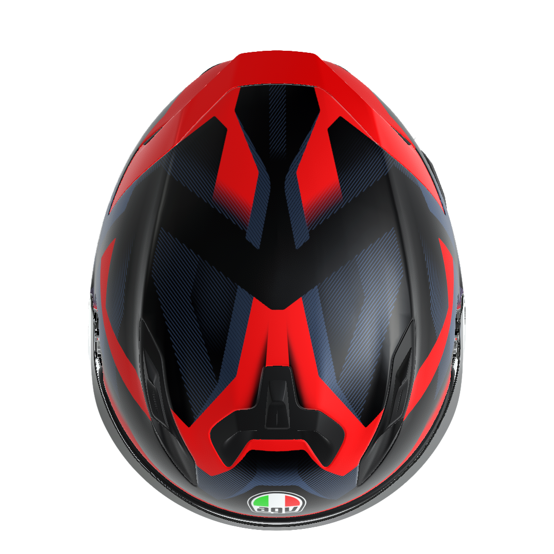 K7 MPLK GLIMPSE MATT BLACK/RED - MOTORBIKE FULL FACE HELMET DOT (E2206) -  - 6