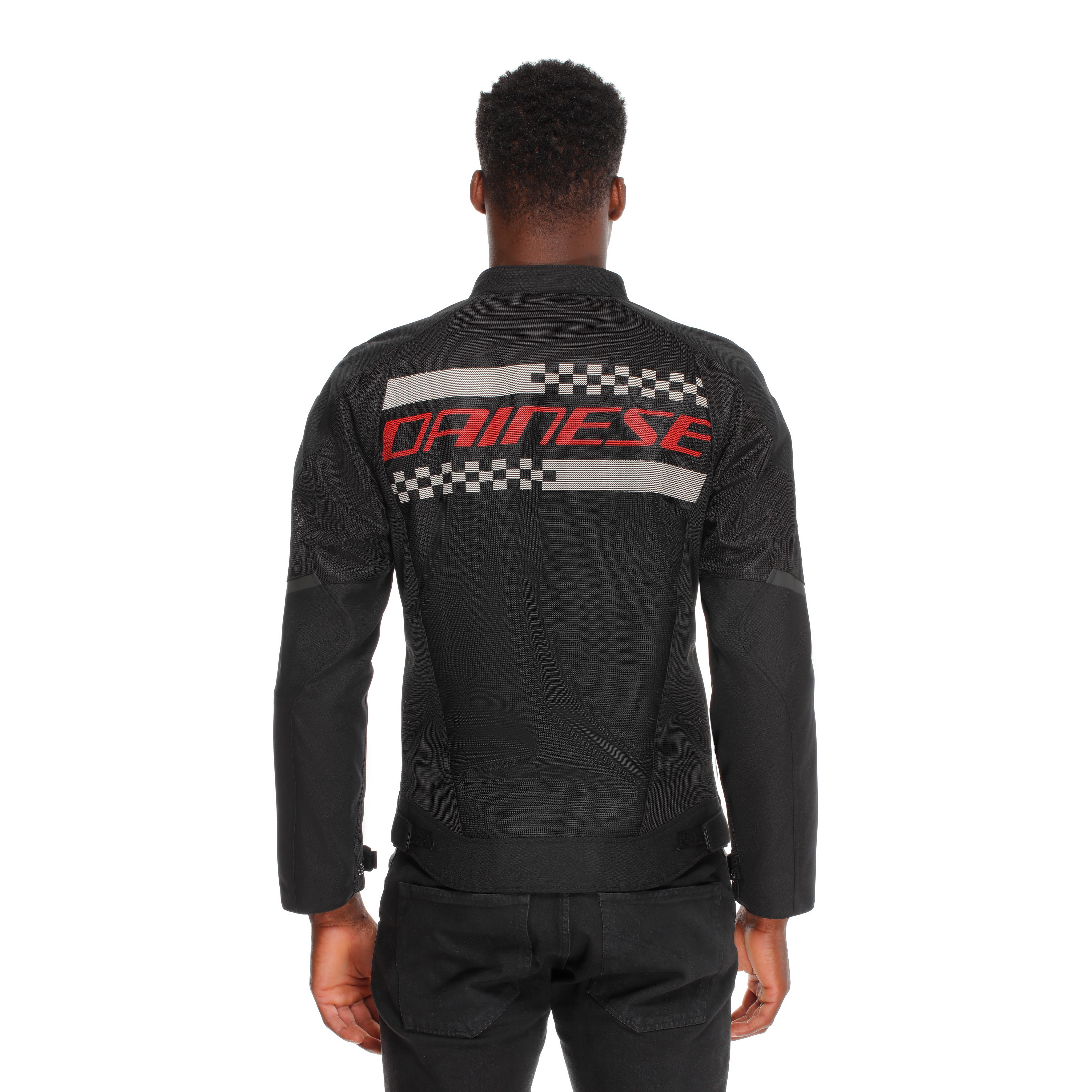 HEROSPHERE AIR TEX - GIACCA MOTO IN TESSUTO UOMO - BLACK/WHITE STRIPES/RED - 6