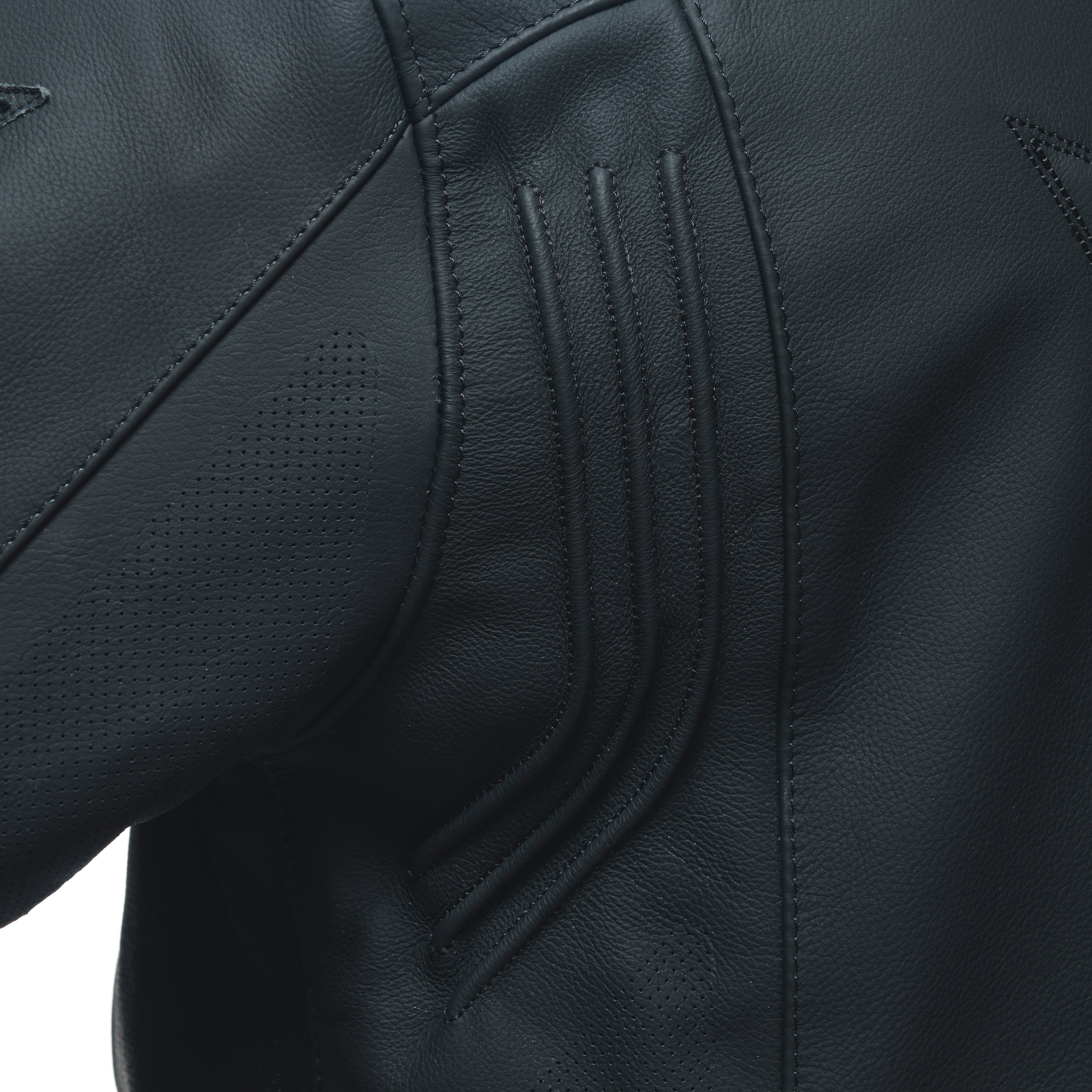RAZON 2 - MEN'S MOTORCYCLE PERFORATED LEATHER JACKET - BLACK - 12
