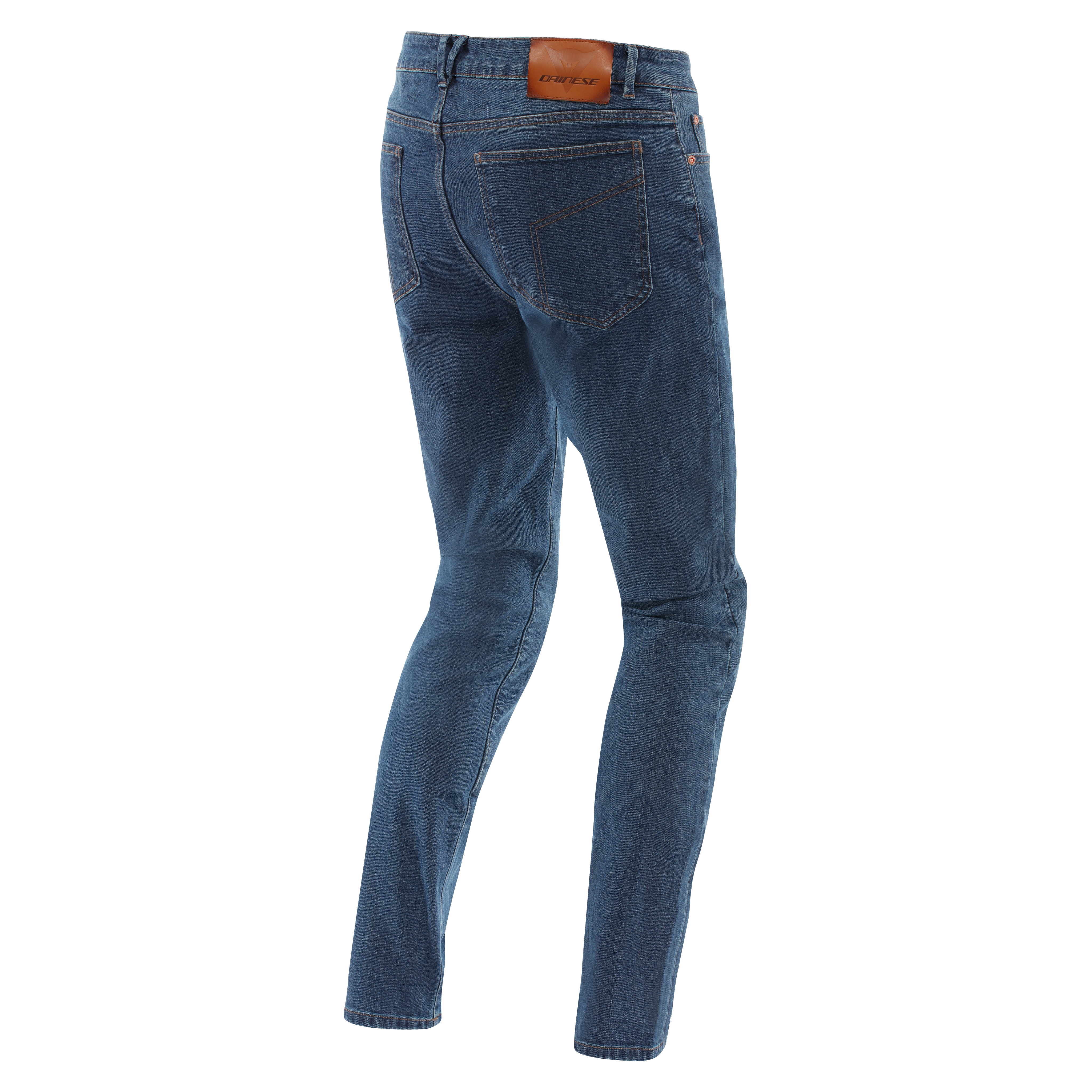 5-POCKET DENIM - MEN REGULAR MOTORCYCLE JEANS - BLUE - 2