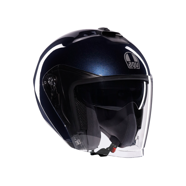 AGV - Irides Mono Profondo Blue - Casque Moto Jet E2206, Unisex, Taille: Xs