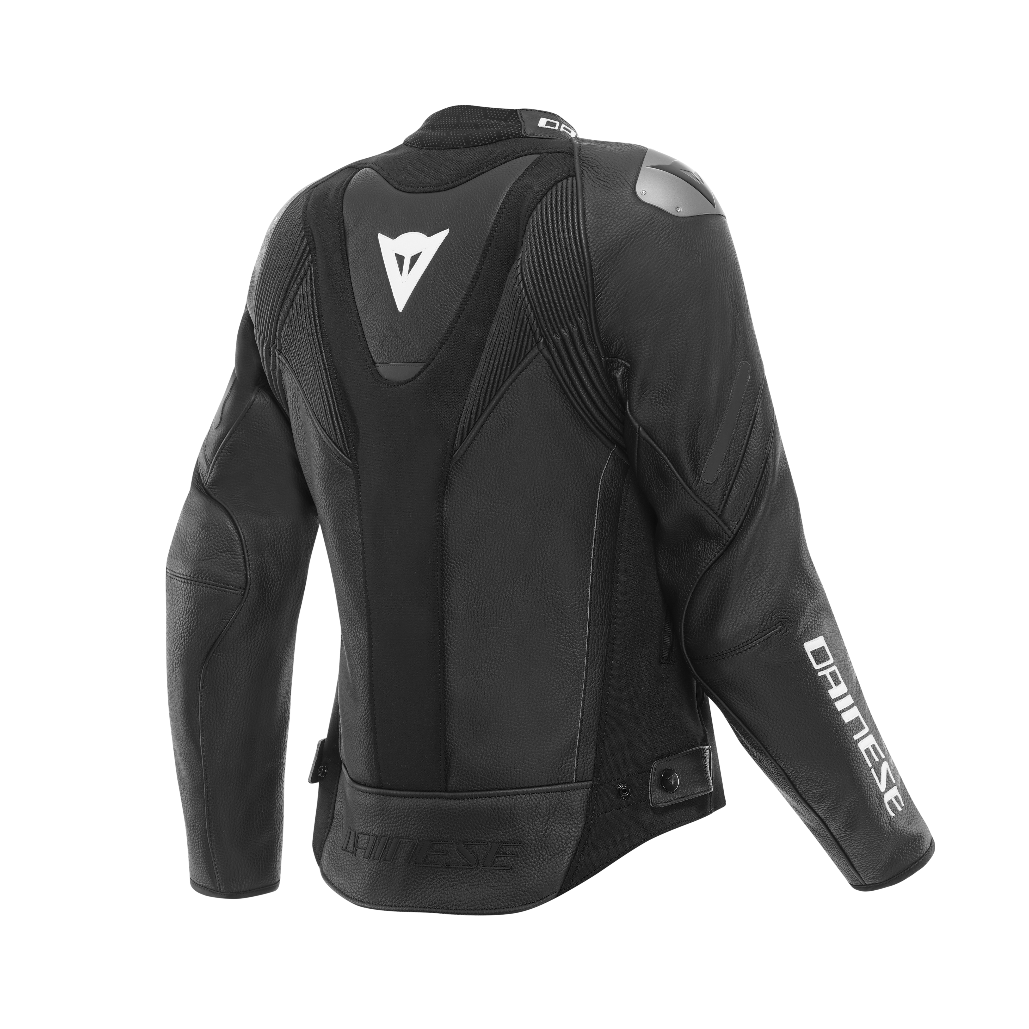 AVRO 6 - BLOUSON MOTO EN CUIR FEMME - BLACK/BLACK/WHITE - 2