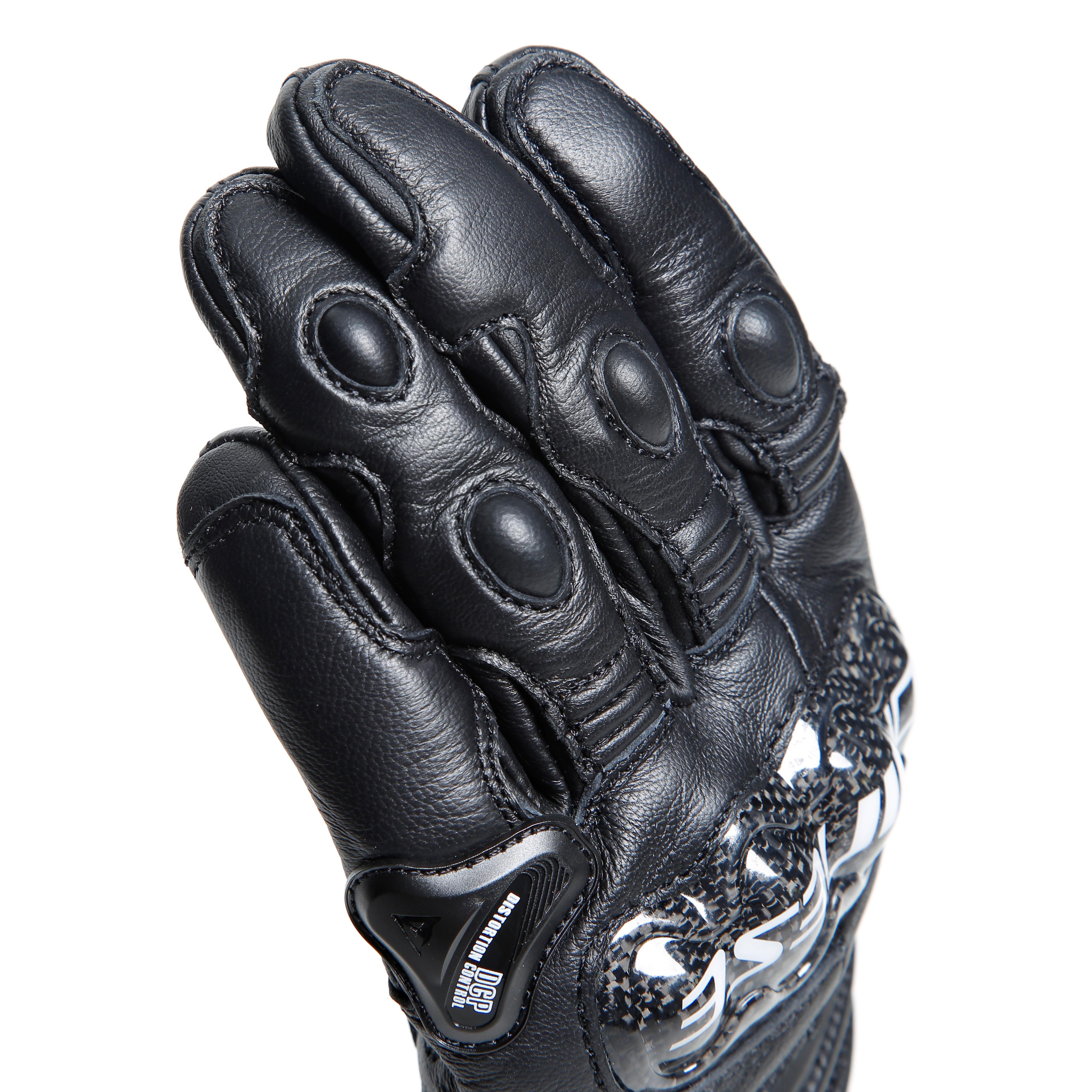 CARBON 4 - MEN'S MOTORCYCLE LONG LEATHER GLOVES - BLACK/BLACK/BLACK - 11