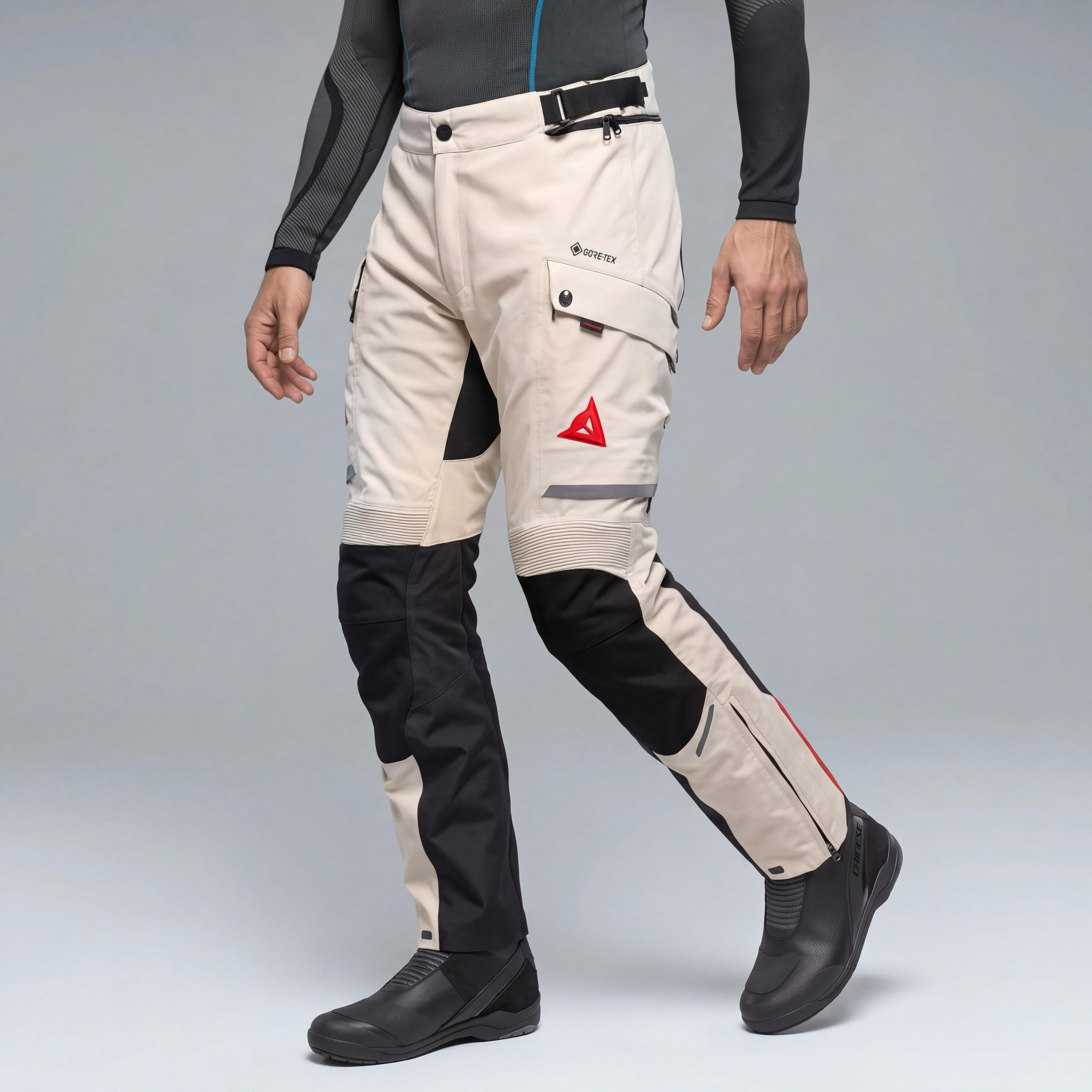 SUPER EXPEDITION - PANTALON MOTO GORE-TEX HOMME - TIDAL FOAM/RED - 3