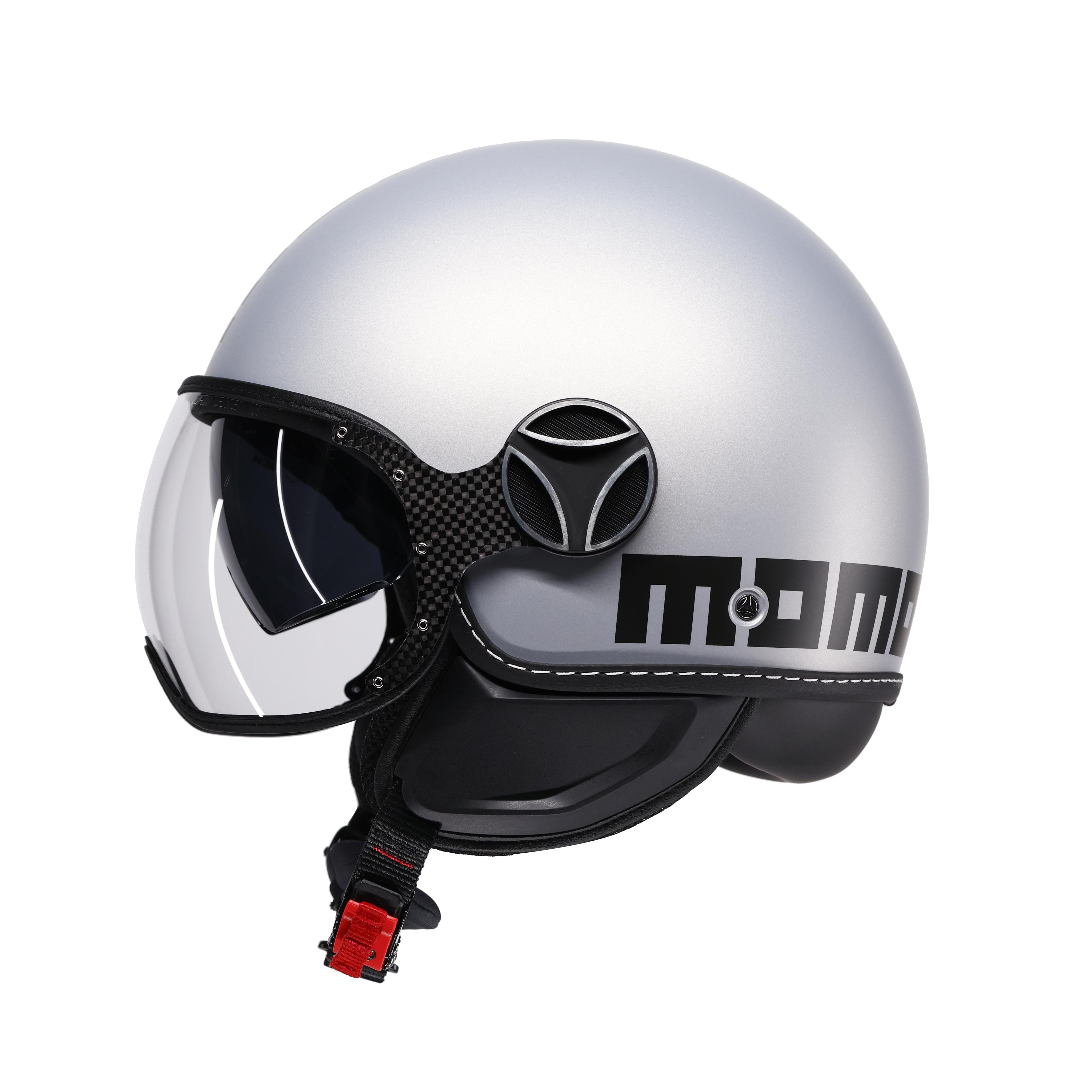 MOMODESIGN FGTR EVO - JET-HELM MIT DOPPELVISIER E2206 - MONO MATT GREY/CERULEAN GREY -  - 4