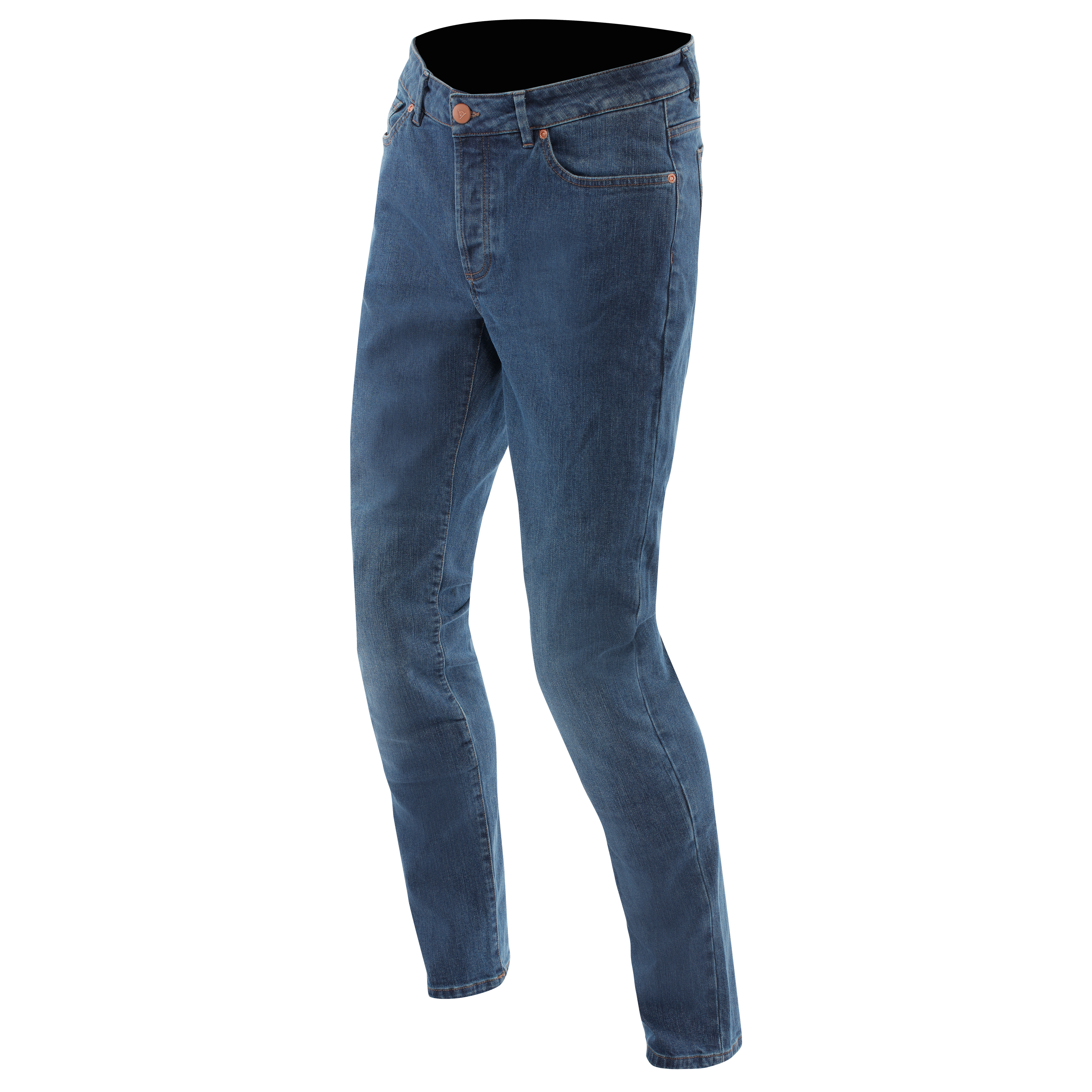 5-POCKET DENIM - MEN REGULAR MOTORCYCLE JEANS - BLUE - 1