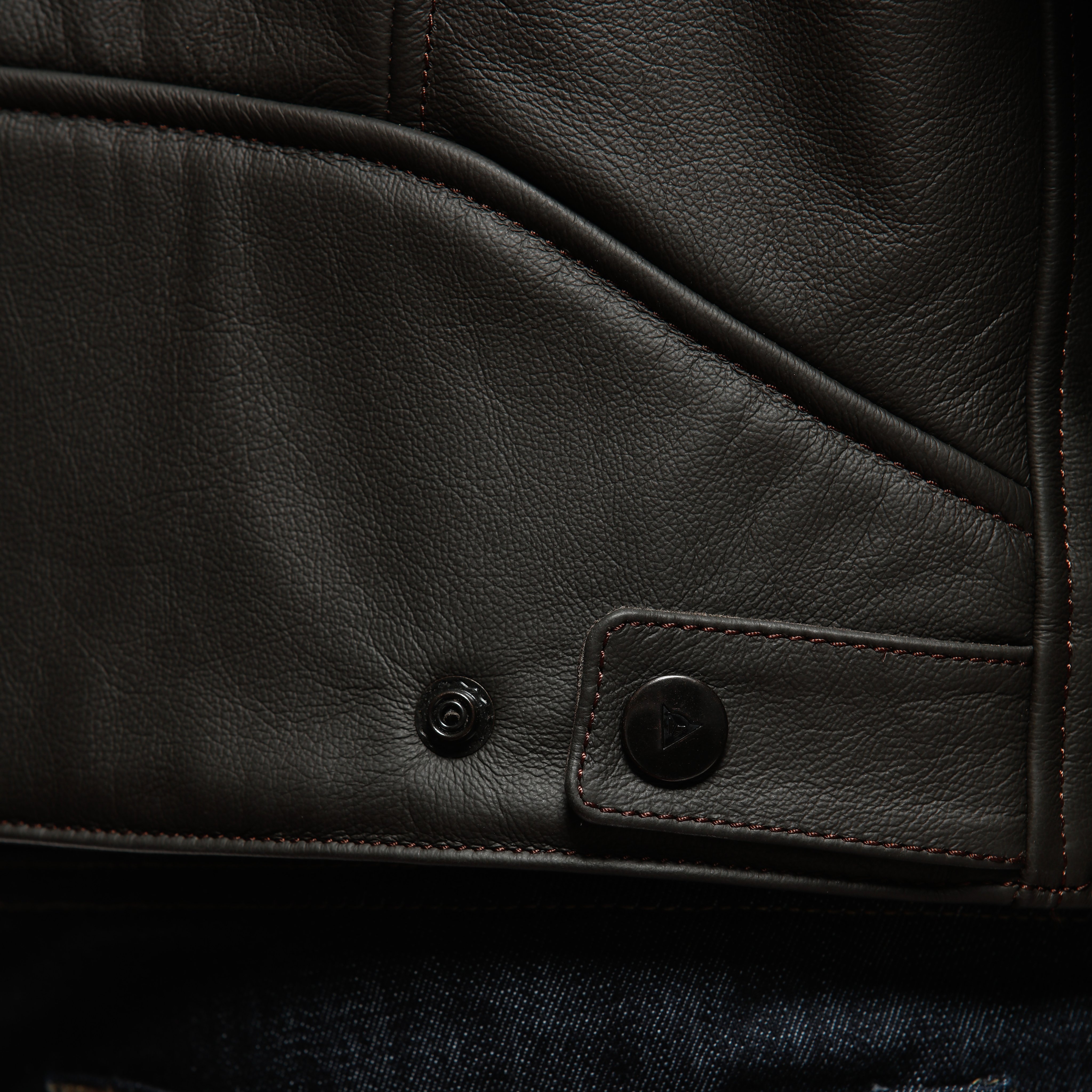 FULCRO - MEN'S MOTORCYCLE LEATHER JACKET - DARK-BROWN - 9