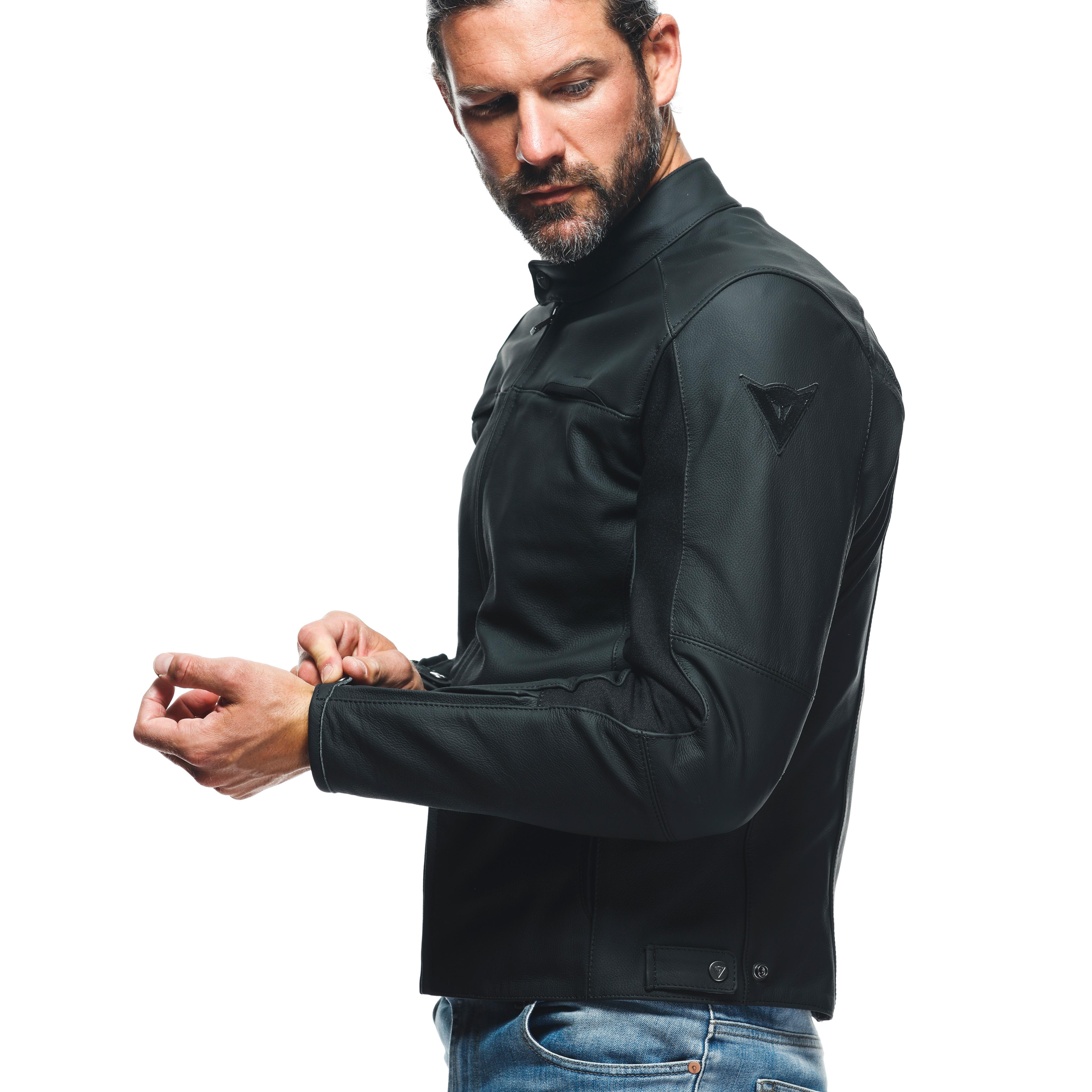 RAZON 2 - MEN'S MOTORCYCLE LEATHER JACKET - BLACK - 7