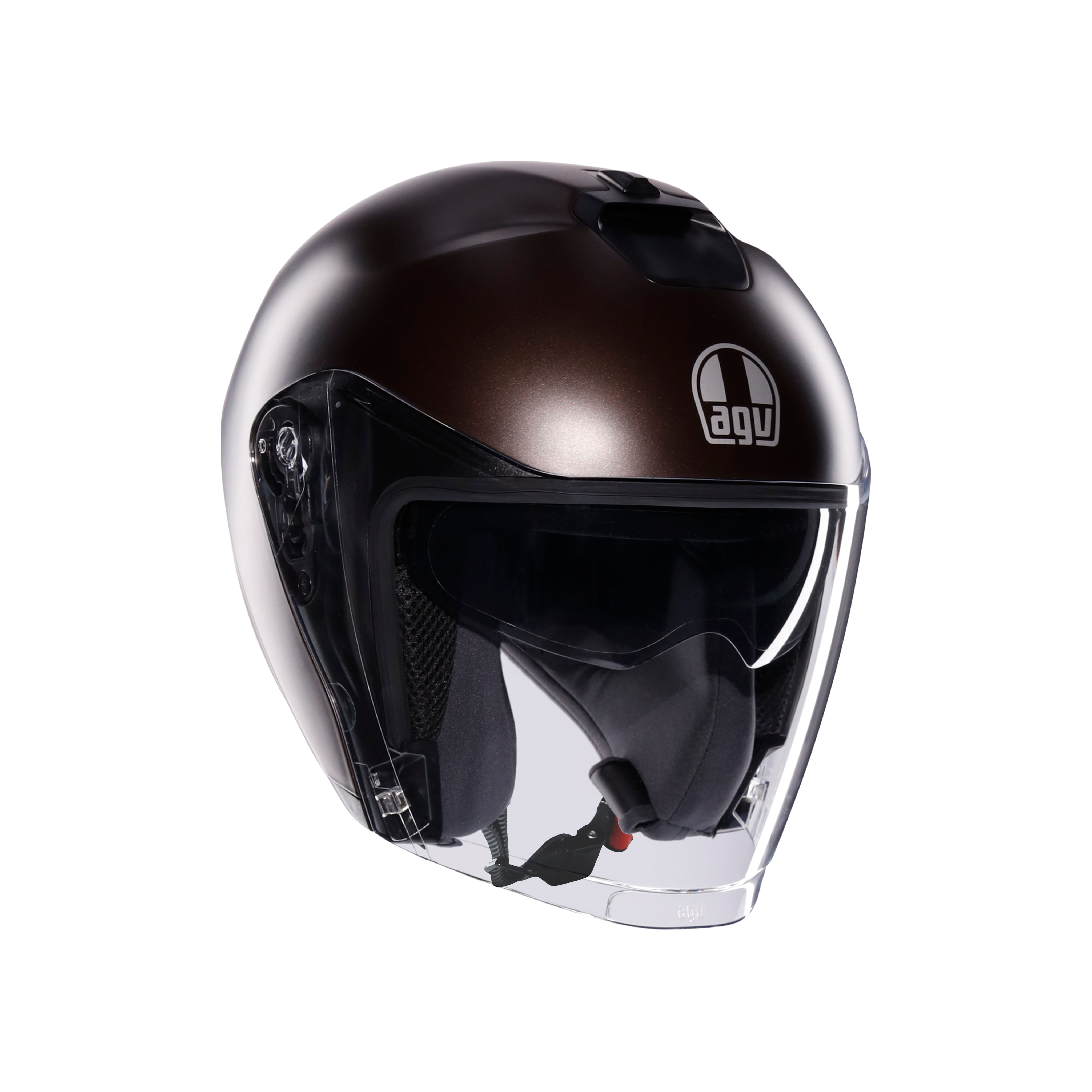 IRIDES MONO MATT PREGIATO BRONZE - MOTORBIKE OPEN FACE HELMET E2206 -  - 1